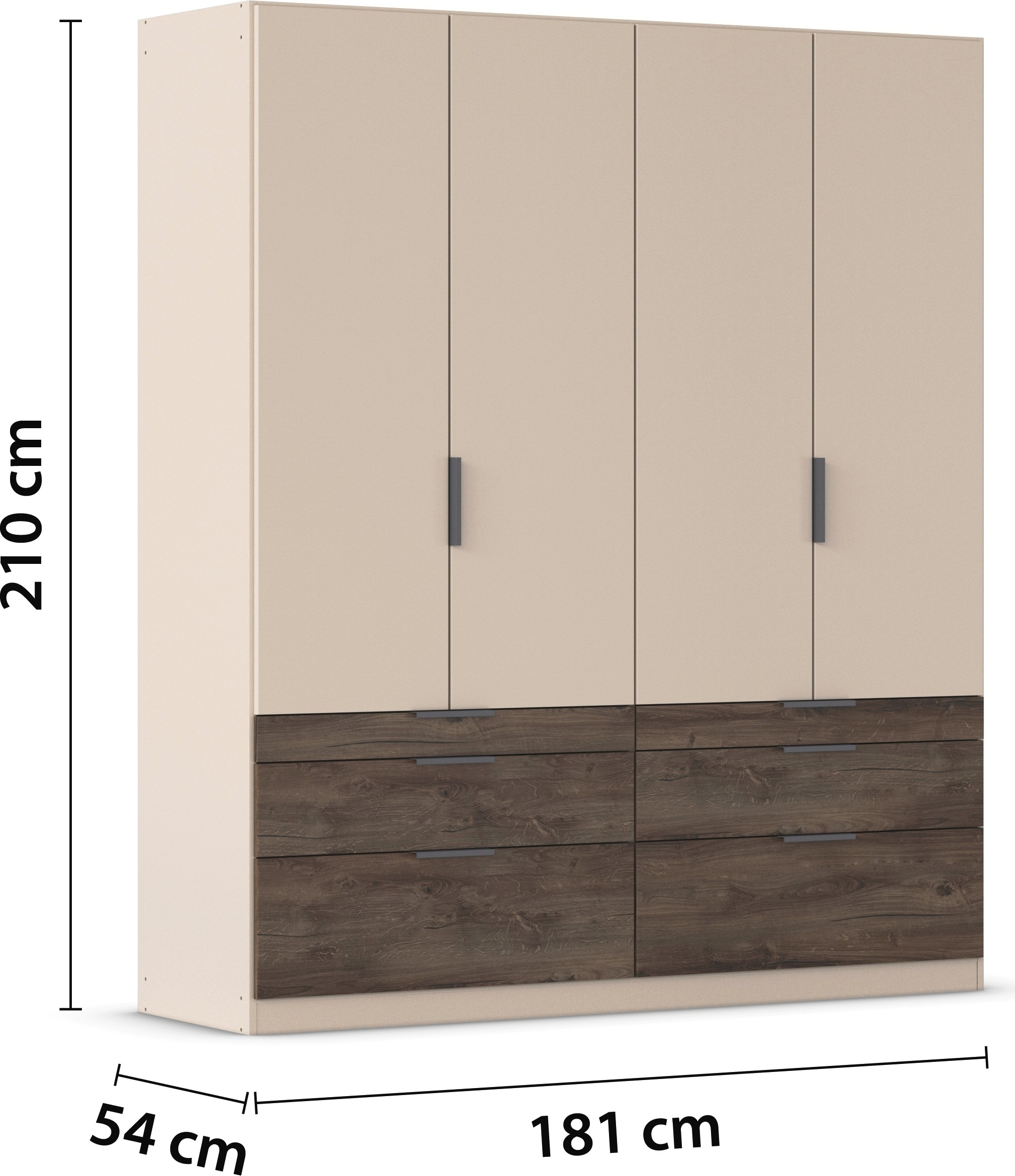 rauch Kleiderschrank »Koda« oberer Schubkasten mit praktischer Inneneinteilung,  mit symmetrisch angeordneten Schubladen MADE IN GERMANY