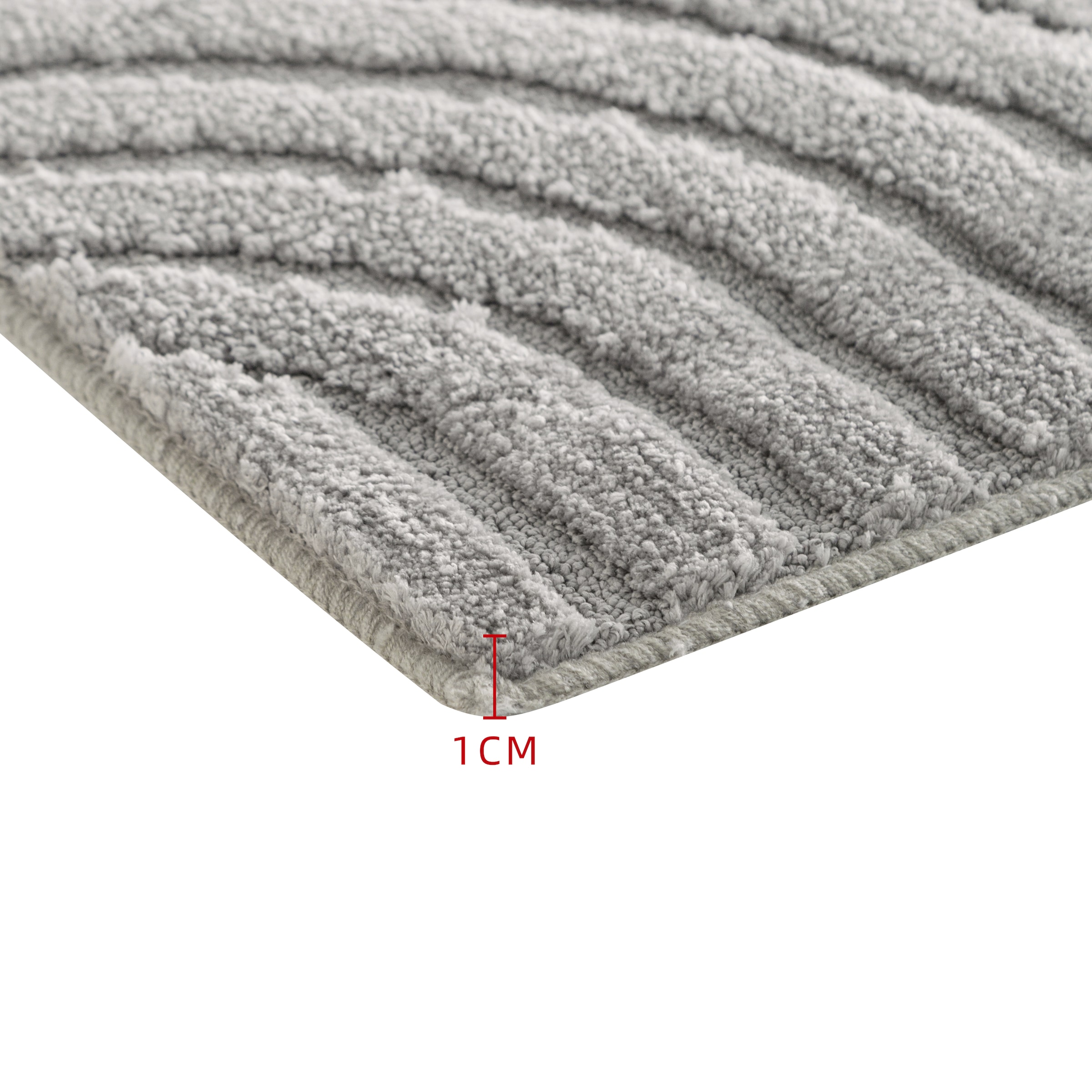 my home Badematte »Regona Scandi, Badvorleger, Badezimmer Teppich, Duschvorleger«, strapazierfähig, Badteppich, Uni Farben, Hoch-Tief-Effekt, modernes Muster