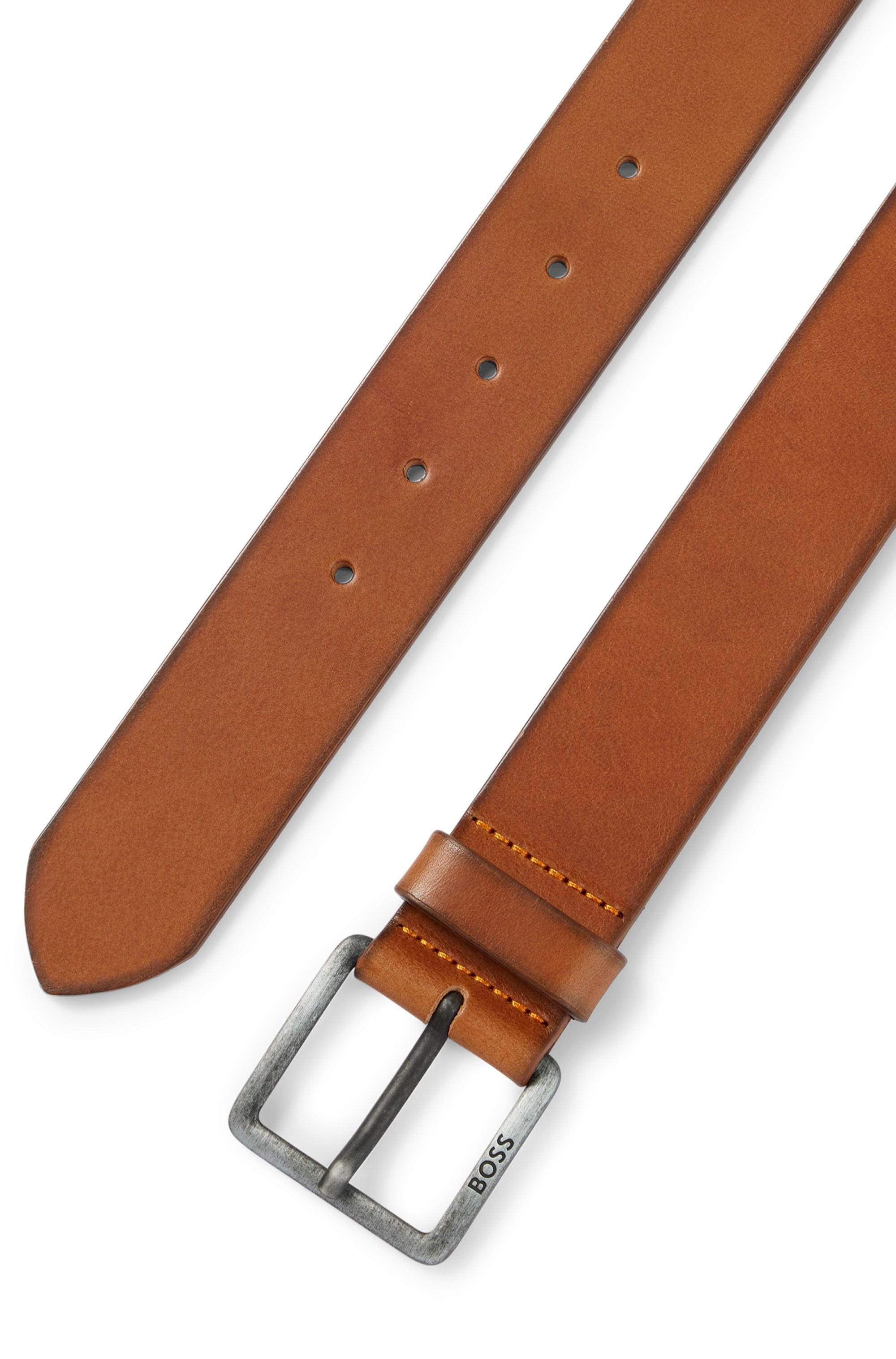 BOSS Ledergürtel »Jeeko_Sz40«, mit BOSS Logo-Schriftzug auf der Schließe