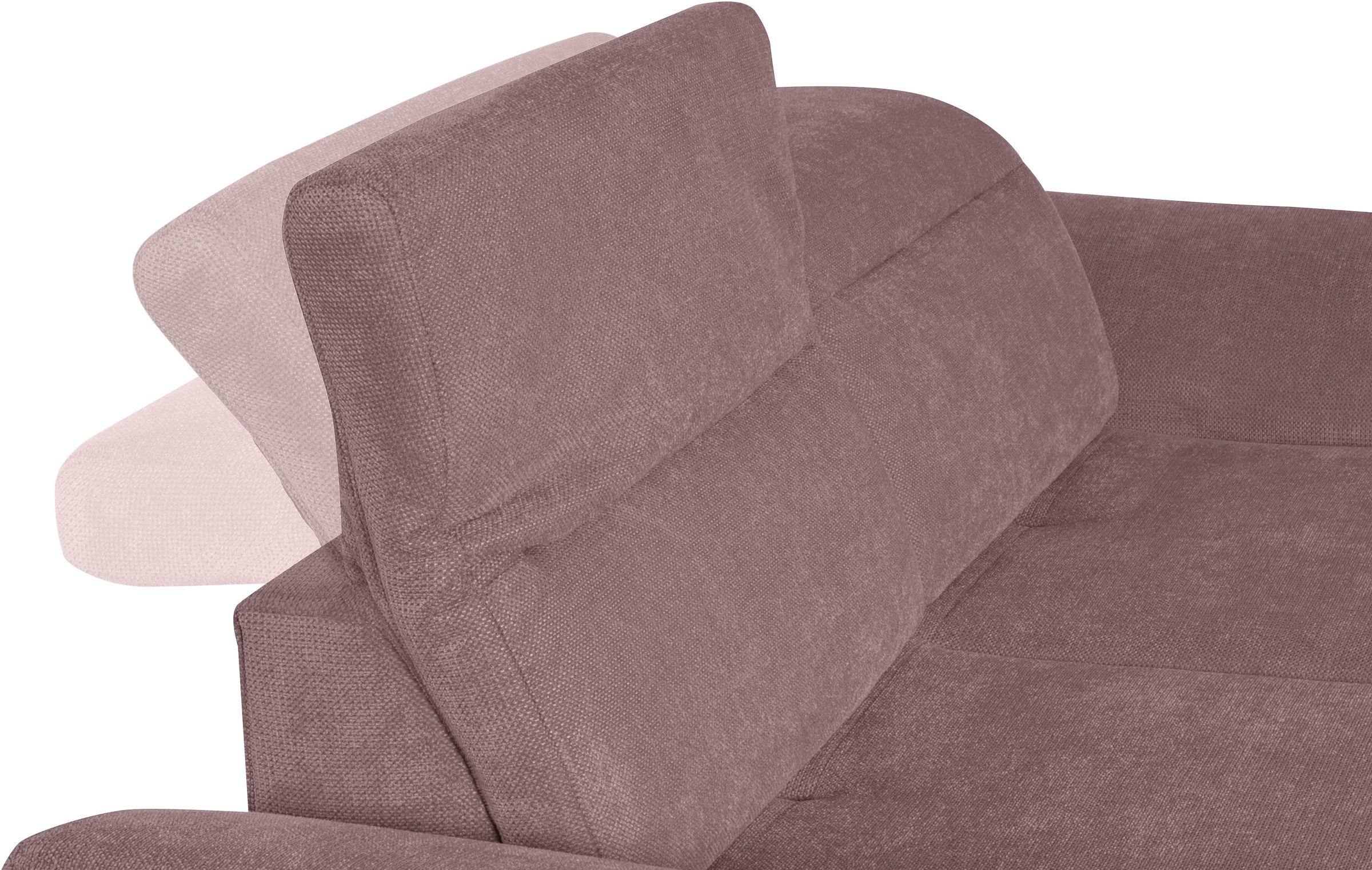 sit&more 2,5-Sitzer »Percy«, 15 cm Fußhöhe, Sitztiefenverstellung, wahlweise Kopfteilverstellung