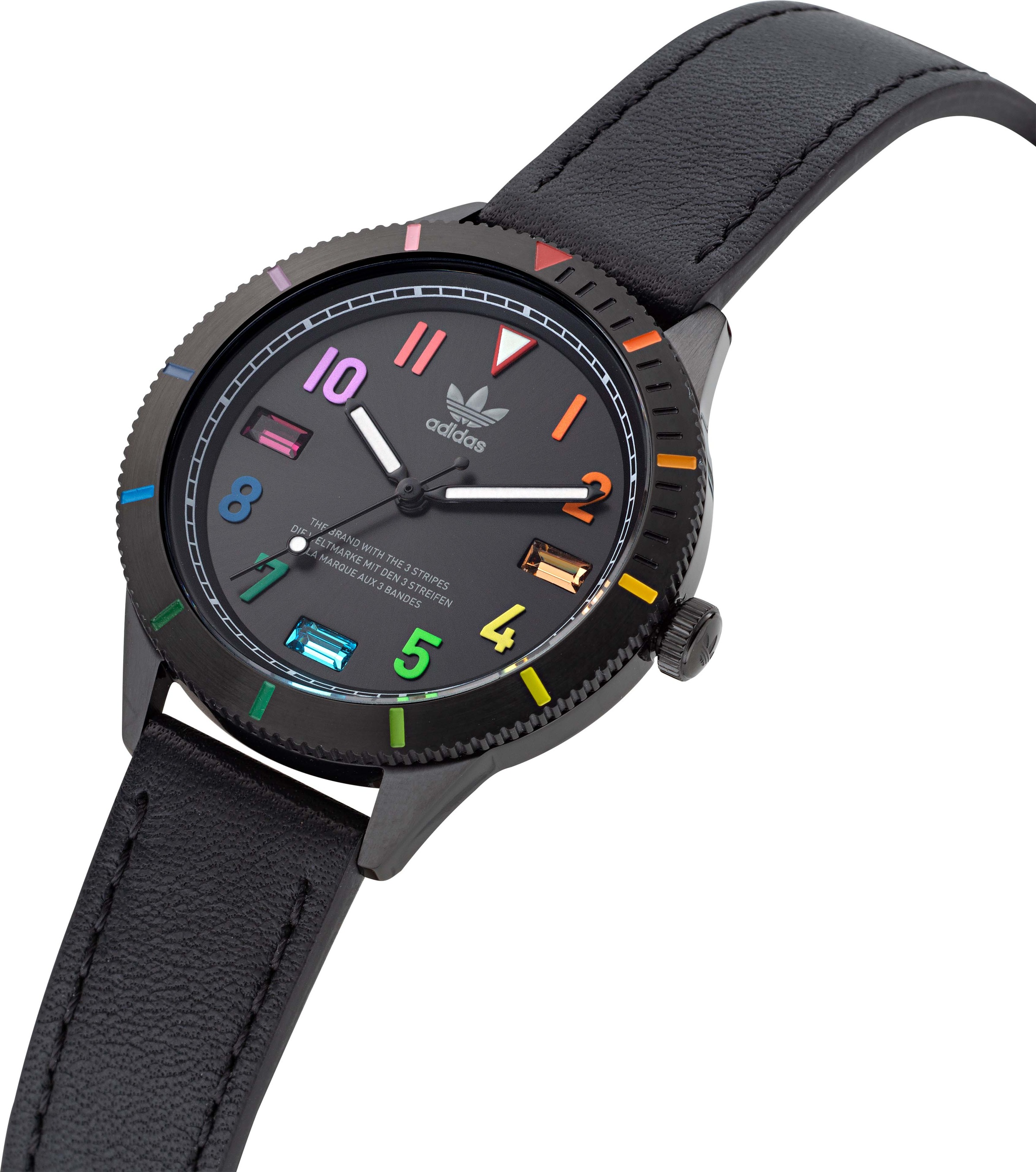 adidas Originals Quarzuhr »EDITION FREE ICON SMALL«, Armbanduhr, Damenuhr, analog, Lederarmband