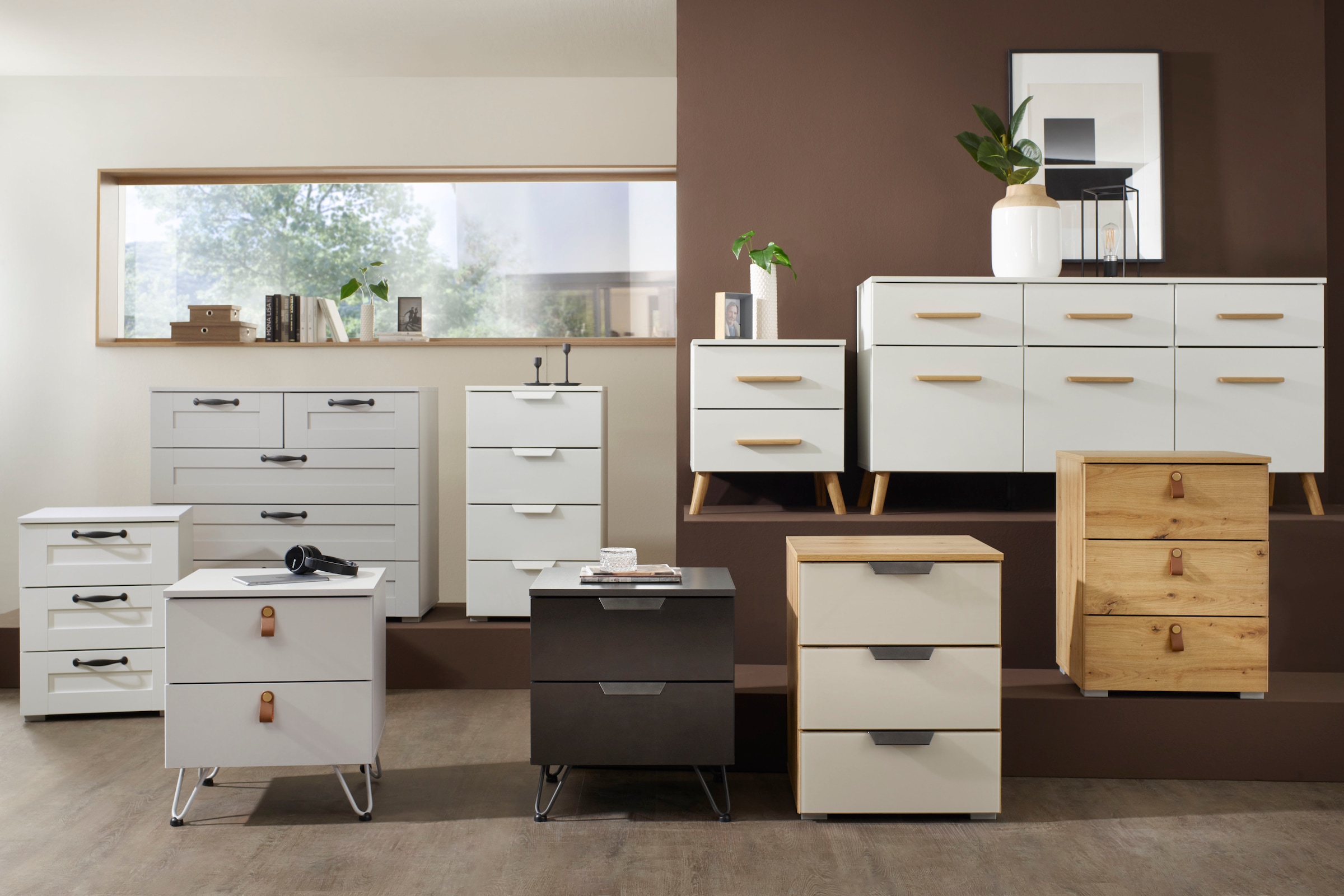 rauch Kombikommode »Glamour by Aditio«, mit Hochglanzfront, 2 Schubladen mit Softclose-Funktion