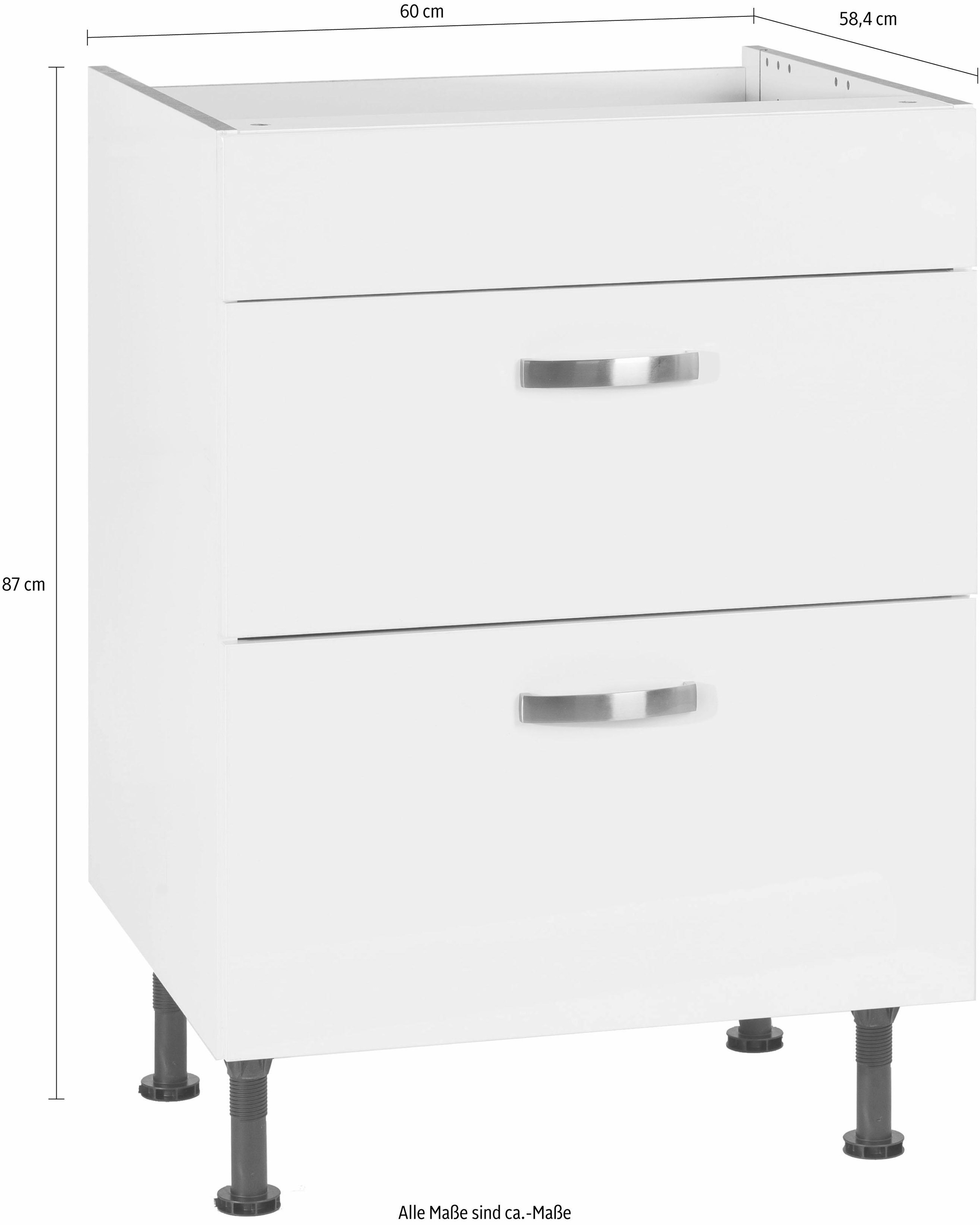 KOCHSTATION Kochfeldumbauschrank »KS-Cara«, Breite 60 cm, mit Vollauszügen und Soft-Close-Funktion