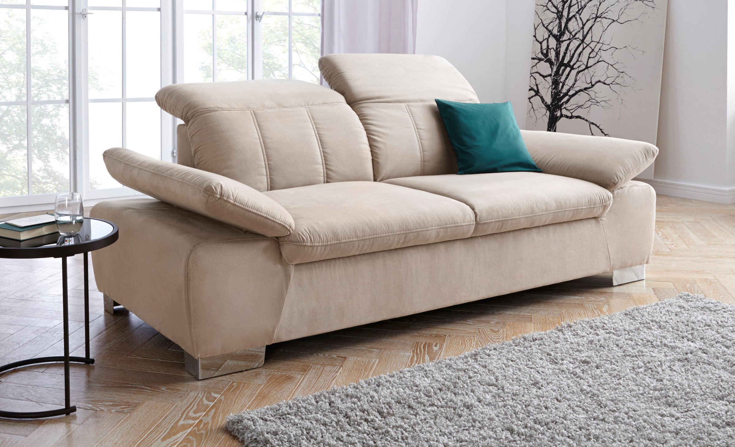 DOMO collection 2,5-Sitzer »Milan inklusive komfortablen Federkern für mehr Sitzkomfort« mit Rückenverstellung