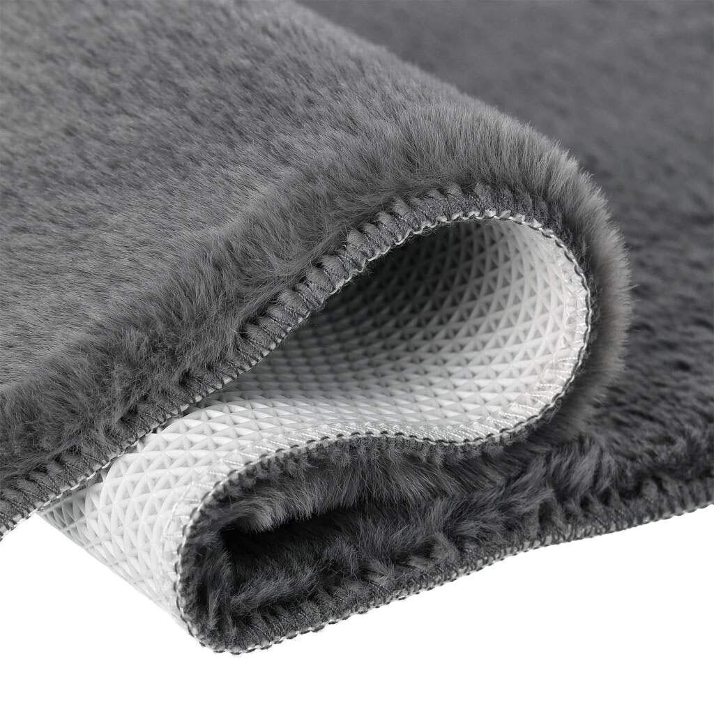 Carpet City Badematte »Topia Mats, Badteppich uni«, rutschhemmend beschichtet, strapazierfähig, Hochflor, Kaninchen Haptik, Polyester, Badezimmerteppich, waschbar
