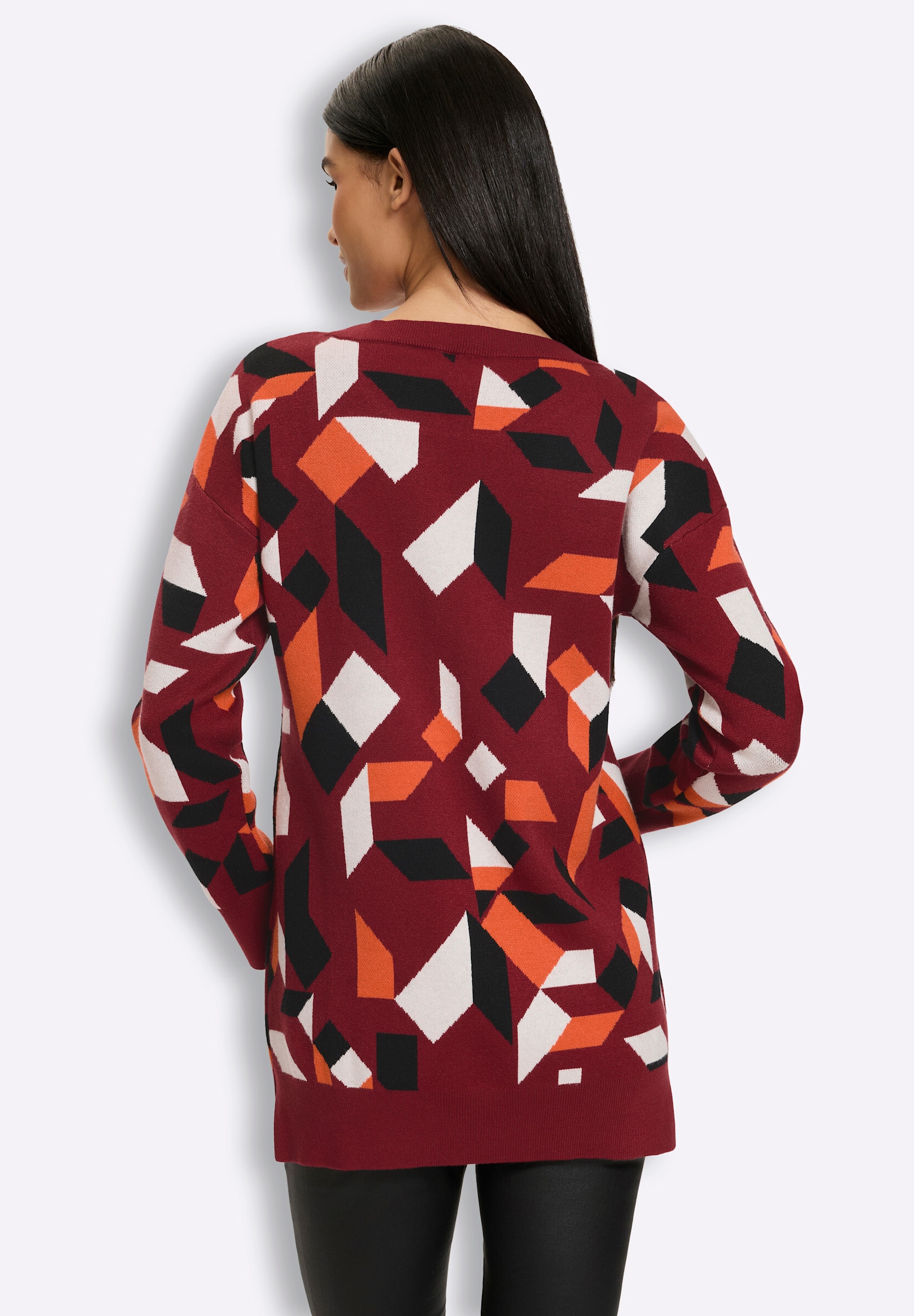 heine Strickpullover »Longpullover Longpullover mit Grafikmuster«