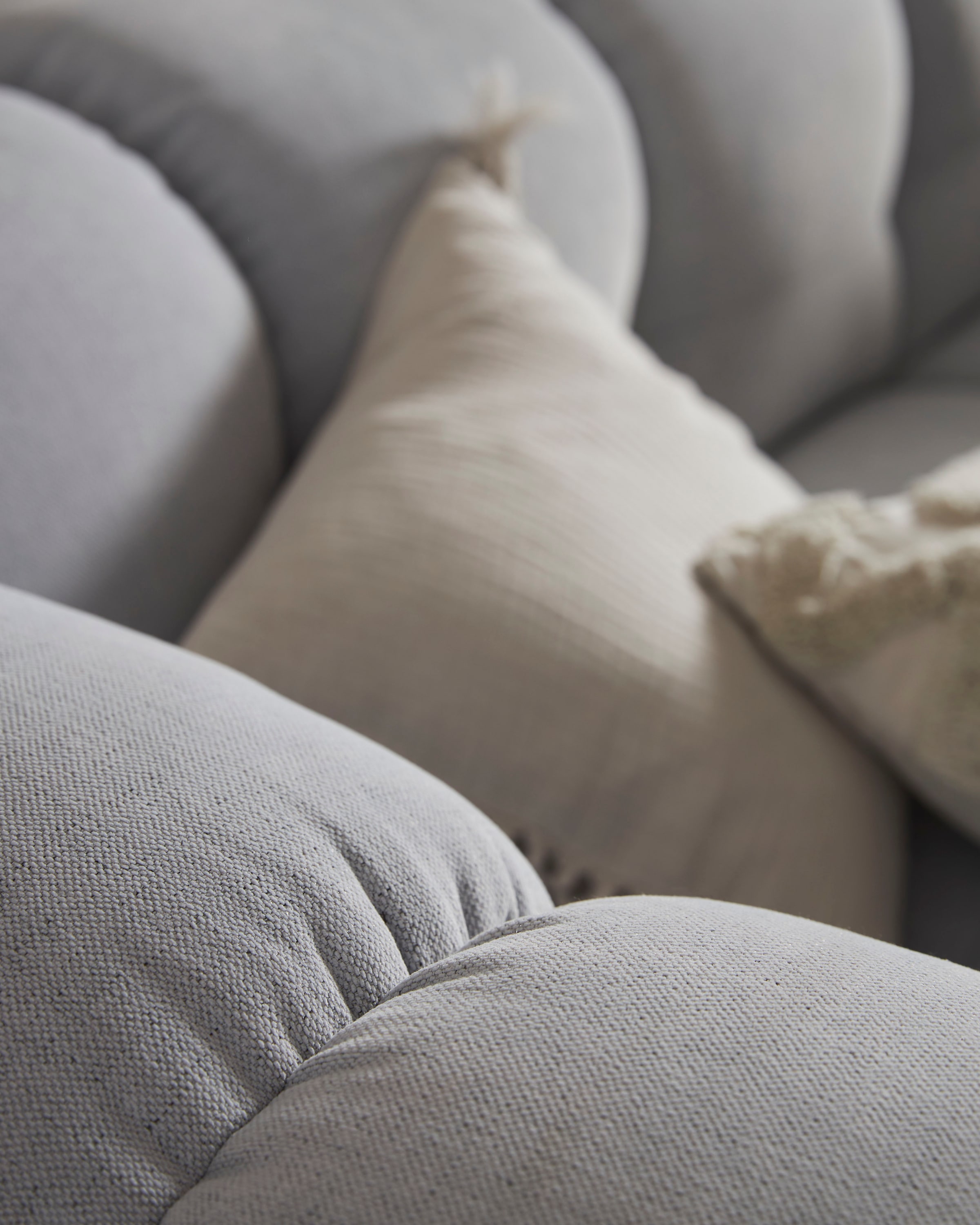 LeGer Home by Lena Gercke 3-Sitzer »TALISHA Designersofa, moderne Steppung, Maße B/T/H: 229/110/75 cm«, moderne Steppung, hoher Sitzkomfort