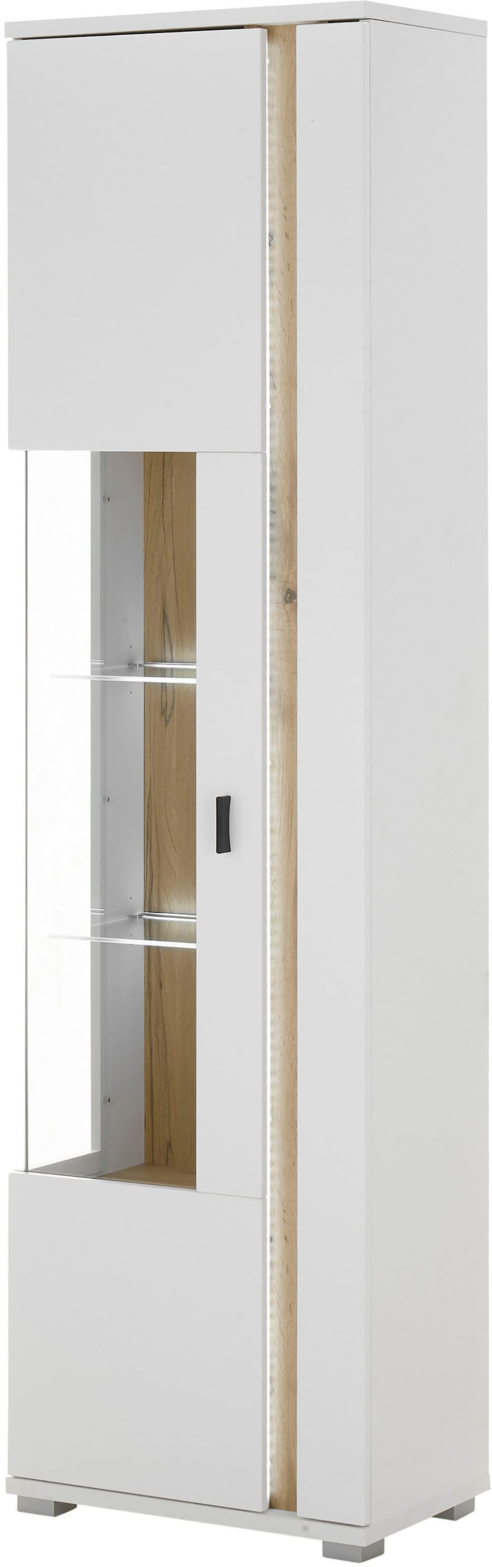 INOSIGN Vitrine »LONG ISLAND«, (1 St.), in moderner Trendfarbe,inklusive senkrechter Beleuchtung,Breite 55 cm