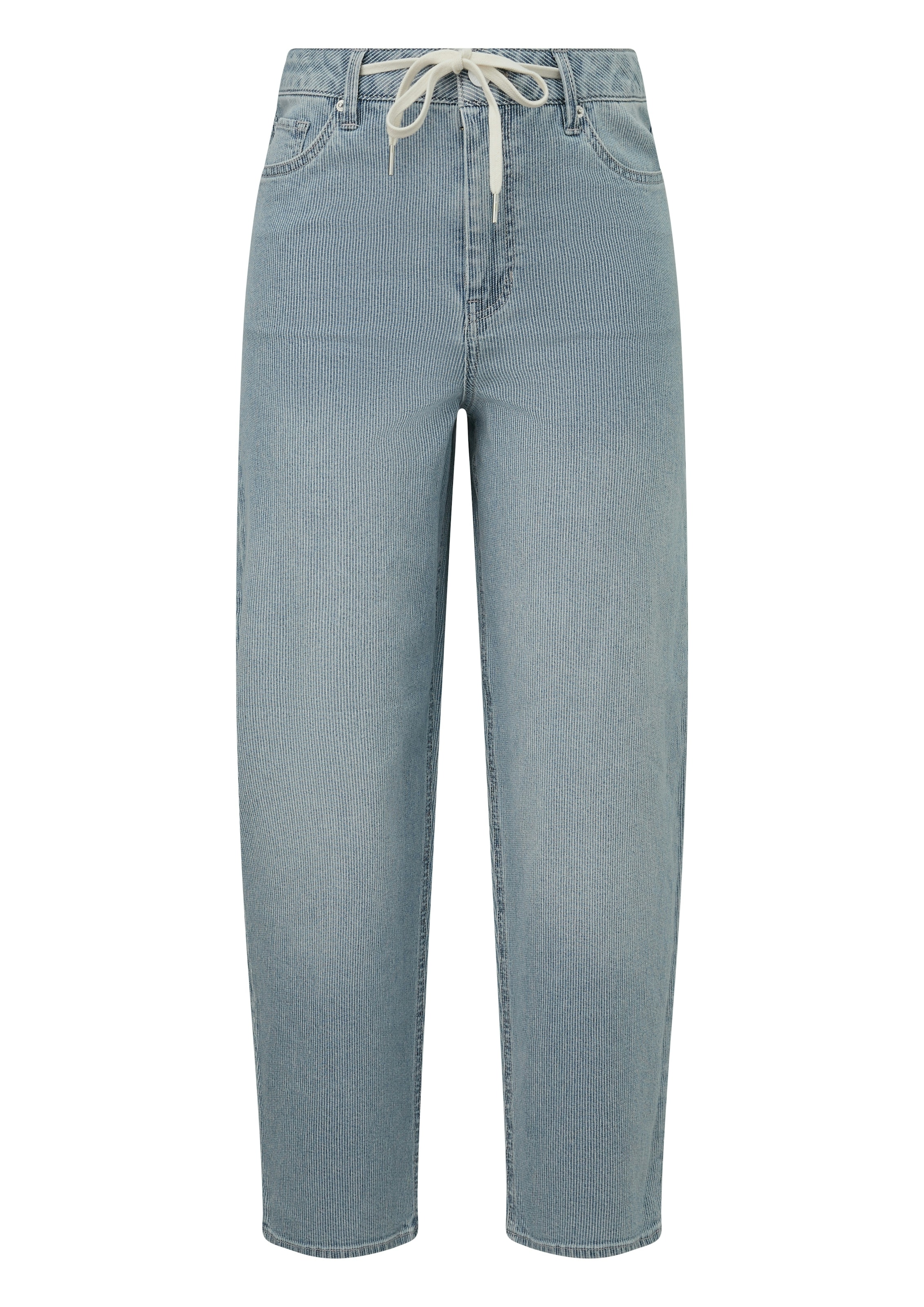 s.Oliver 5-Pocket-Jeans »Barrel Leg« mit feinem Streifenmuster und Bindeband