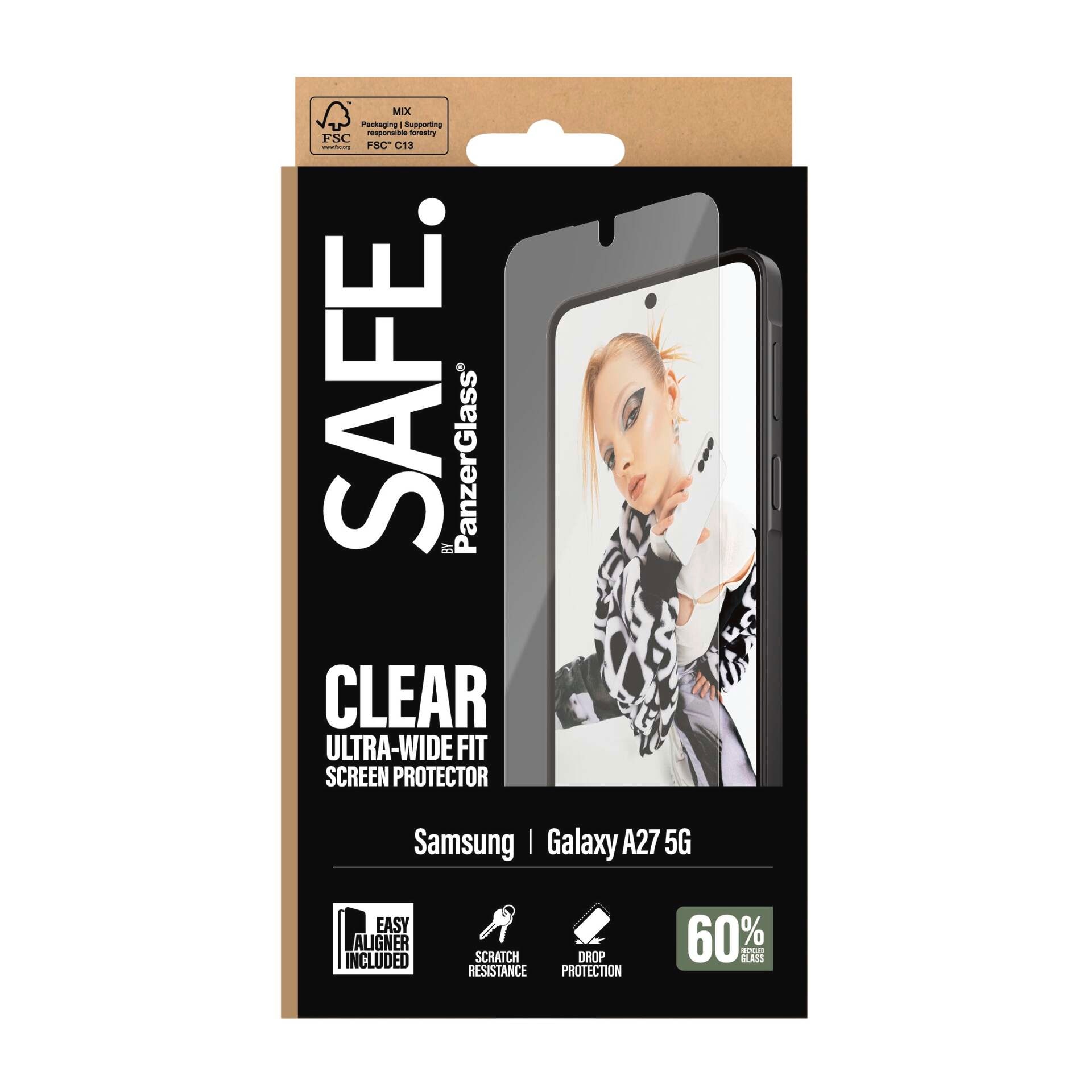 SAFE by PanzerGlass Displayschutzglas »Ultra-Wide Fit Screen Protector« für Samsung Galaxy A27 Displayschutzfolie, Schutzfolie, Bildschirmschutz, kratz- & stoßfest