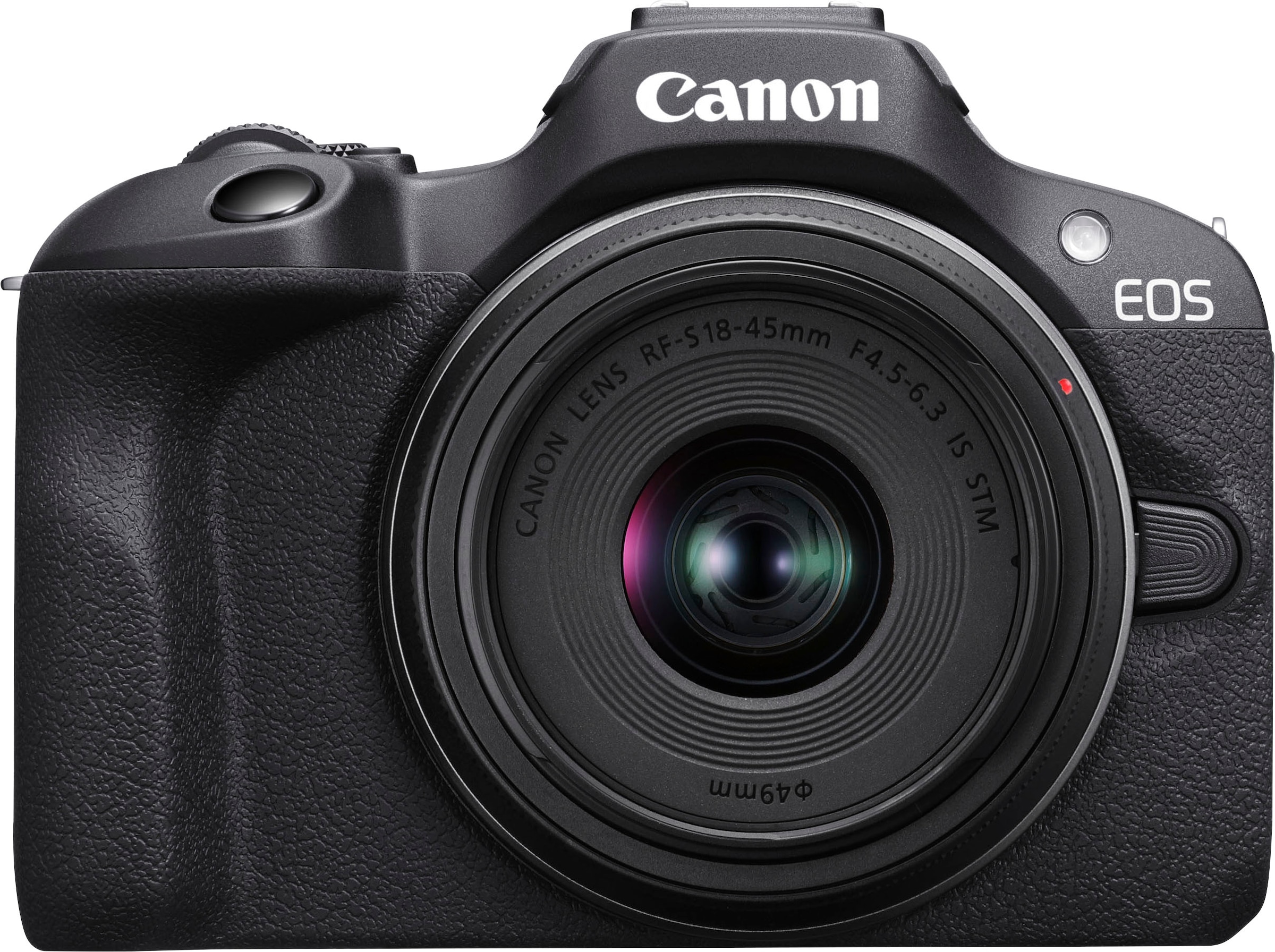 Canon Systemkamera »EOS R100 + RF-S IS Bluetooth-WLAN F4.5-6.3 STM, 18-45mm STM F4.5-6.3 IS RF-S bei 18-45mm MP, Kit«, 24,1