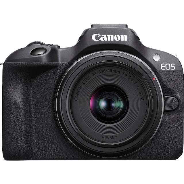 Canon Systemkamera »EOS R100 + RF-S 18-45mm F4.5-6.3 IS STM Kit«, RF-S 18-45mm  F4.5-6.3 IS STM, 24,1 MP, Bluetooth-WLAN bei