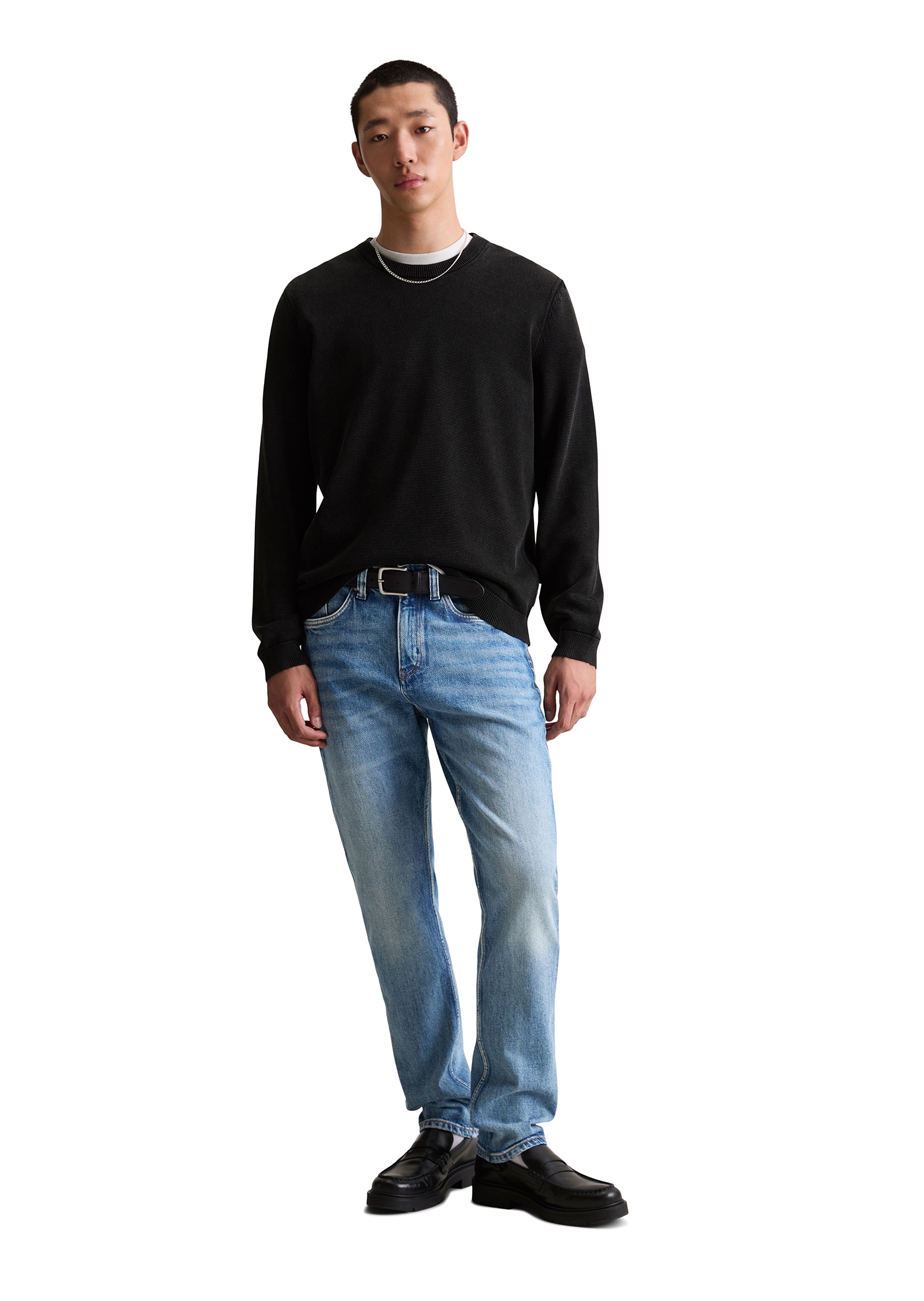 Marc O'Polo DENIM Strickpullover, regular fit, Rundhals, sanfte Struktur