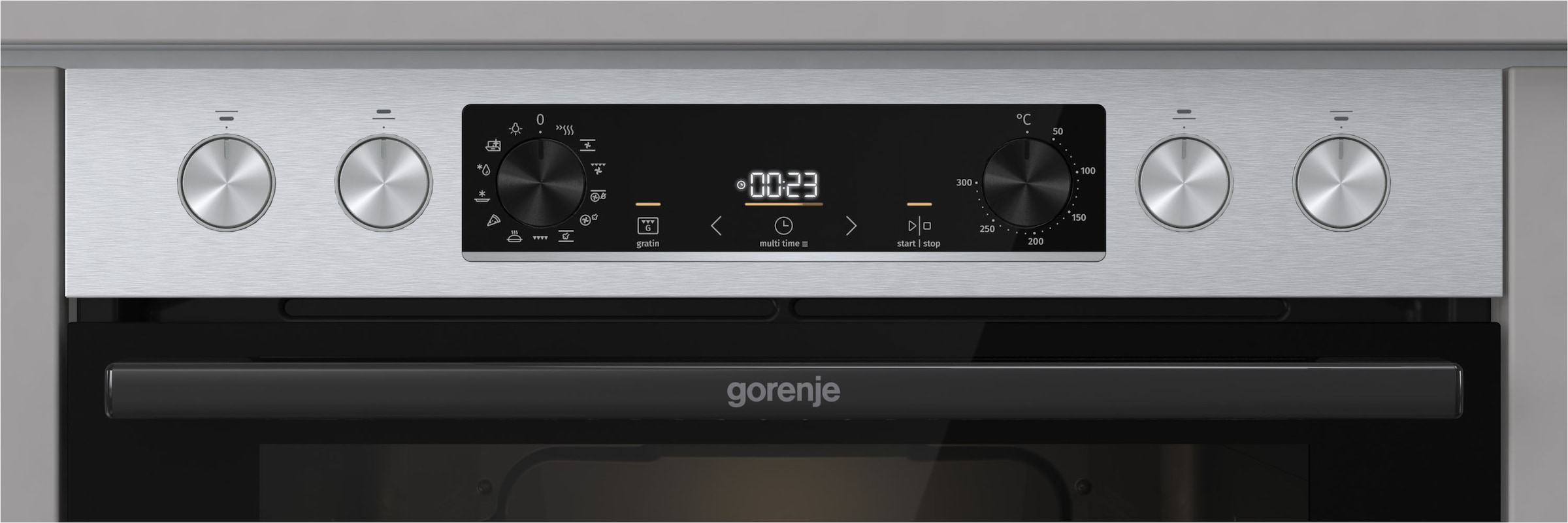 GORENJE Induktions Herd-Set »BCSIB737OTX« mit 1-fach-Teleskopauszug ecoClean Plus 1 Stk. tlg. Pizzafunktion mit 300 °C – perfekt für Pizza, Focaccia und mehr!
