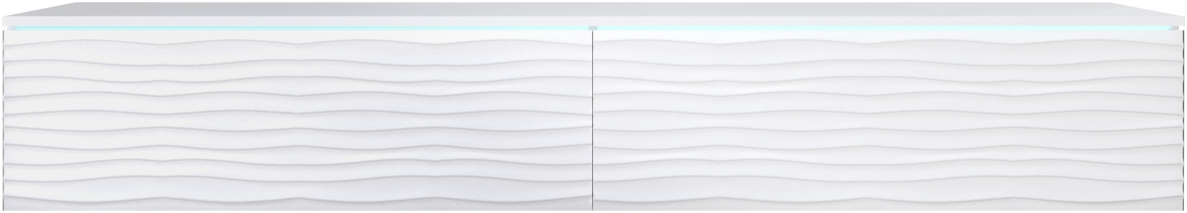 INOSIGN Lowboard »Vera, wahlweise mit oder ohne Beleuchtung«, gefräste MDF Front mit 3D Effekt, stehend und hängend montierbar
