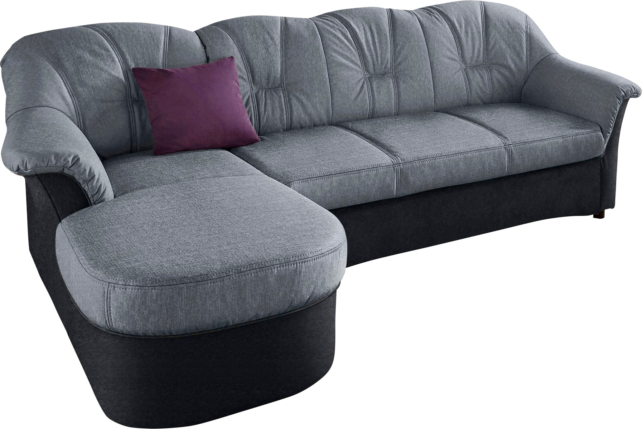 DOMO collection Ecksofa »Flores Schlafsofa, B/T/H: 233/142/86 cm, L-Form«, wahlweise mit Bettfunktion, wahlweise mit Federkern, auch in Leder