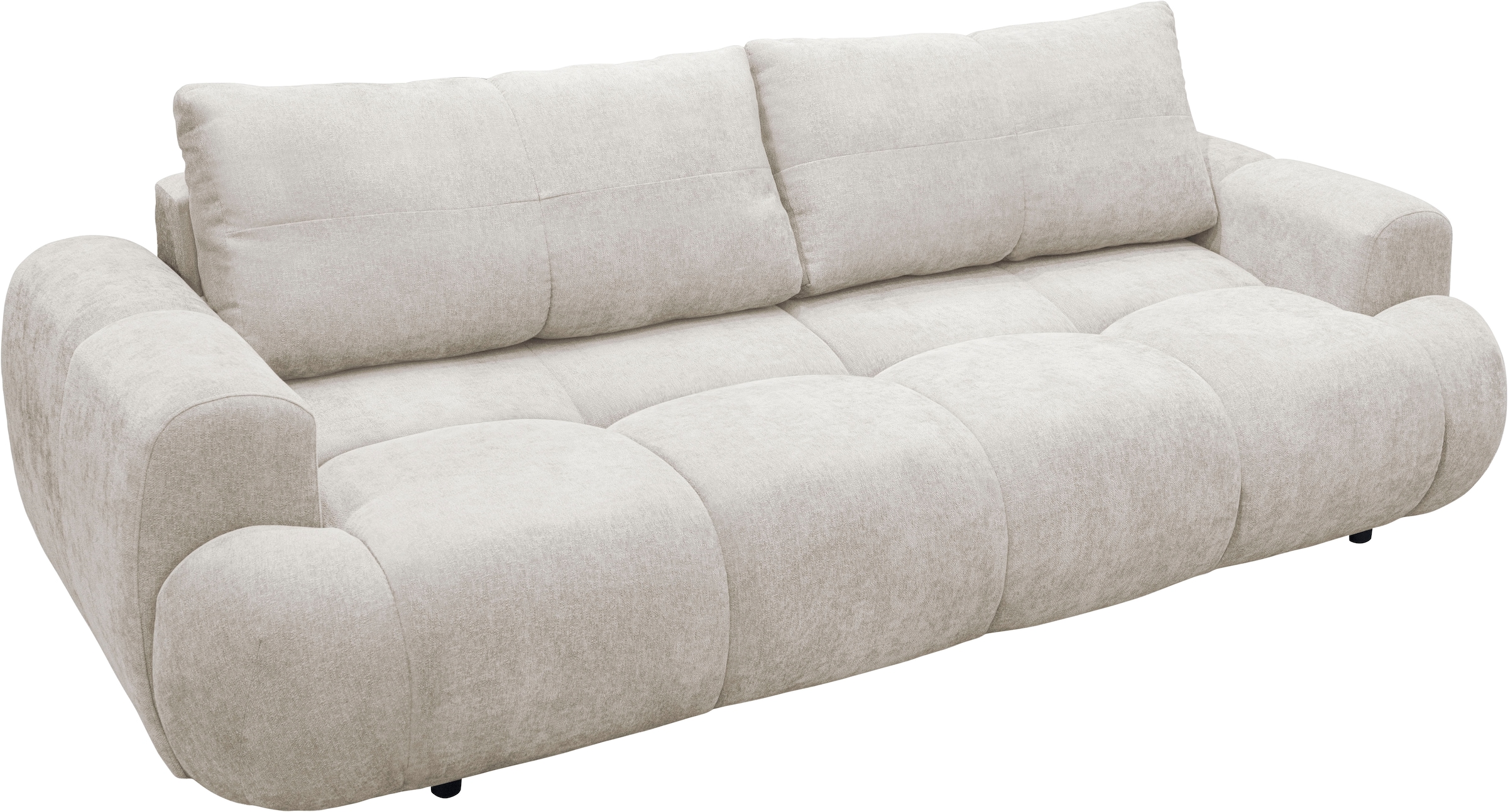 exxpo - sofa fashion 3-Sitzer »Alessano, 254 cm breit, modern & gemütlich« Verlässliche Qualität, inkl.Bettfunktion, Bettkasten, 2x Plaidskissen