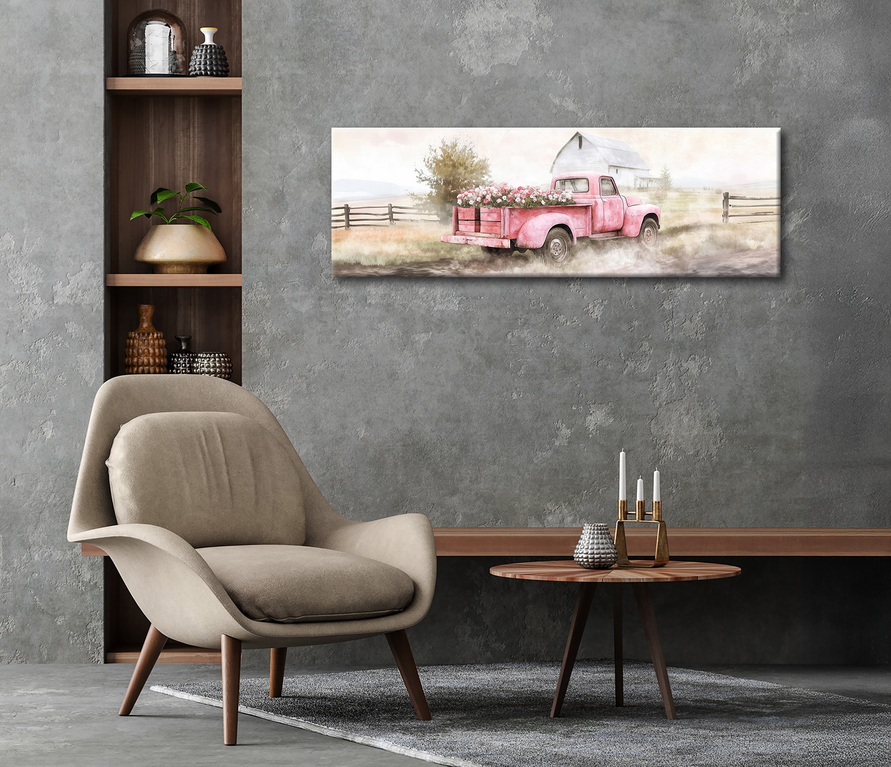 Bönninghoff Ölgemälde »handarbeit BLUMEN 40x120 cm – Wandbild Kunst Deko modern« Felder | Landschaften 1 Stk. tlg. handgefertigt, jedes Bild ein Unikat