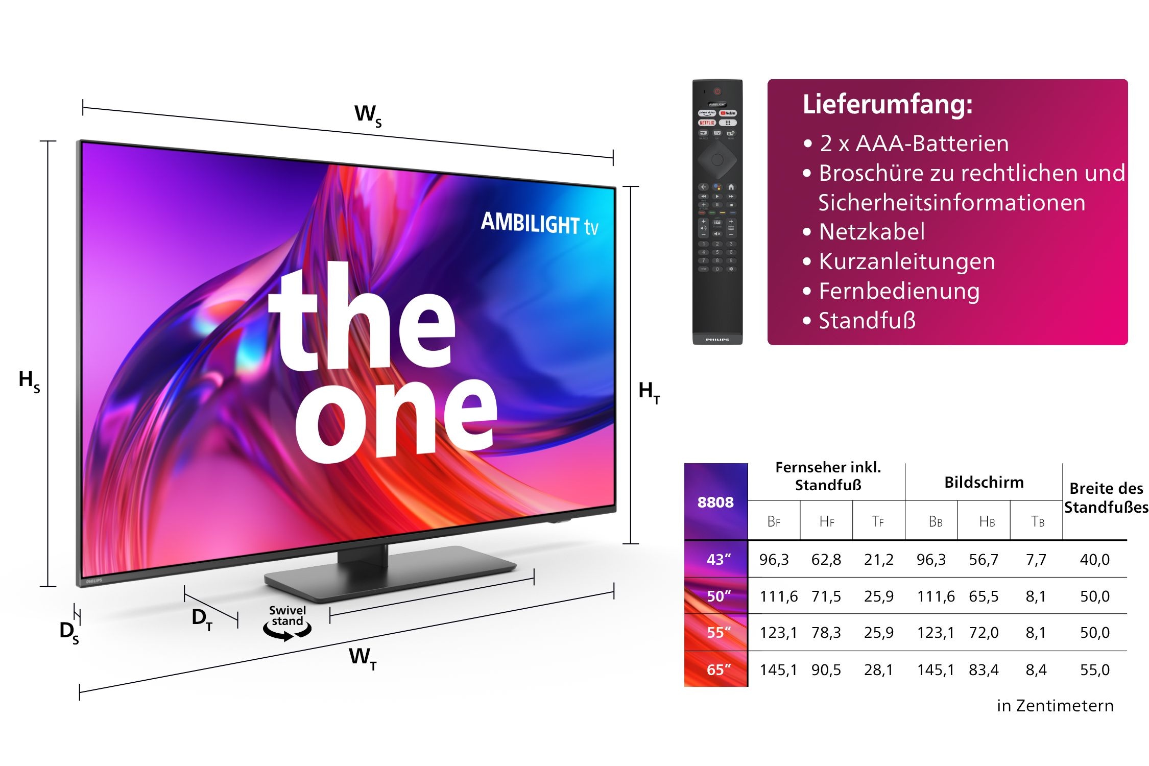 Philips LED-Fernseher »43PUS8808/12«, 108 cm/43 Zoll, 4K Ultra HD, Android TV-Smart-TV-Google TV