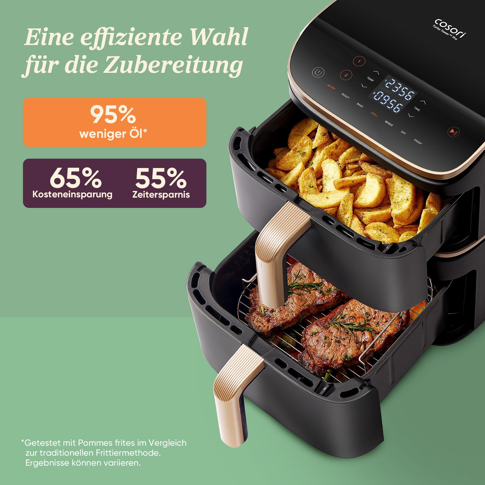Cosori Heißluftfritteuse »CAF-DC123S-DDER« 2630 W