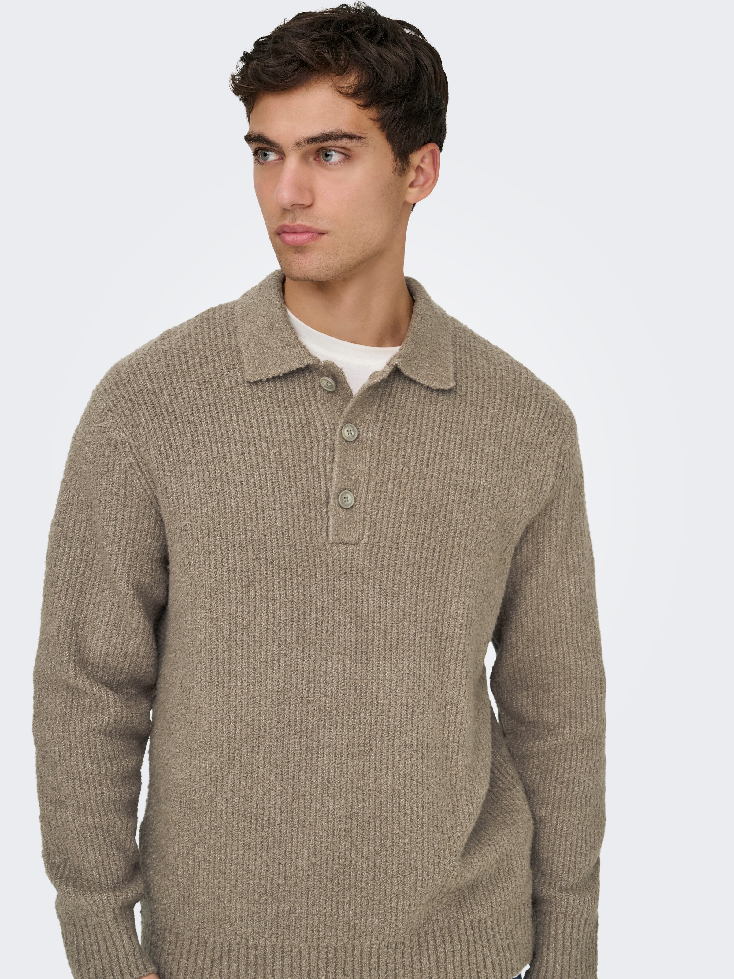ONLY & SONS Polokragenpullover »ONSDALE RLX LS POLO KNIT NOOS« Baumwollmischung, relaxed fit