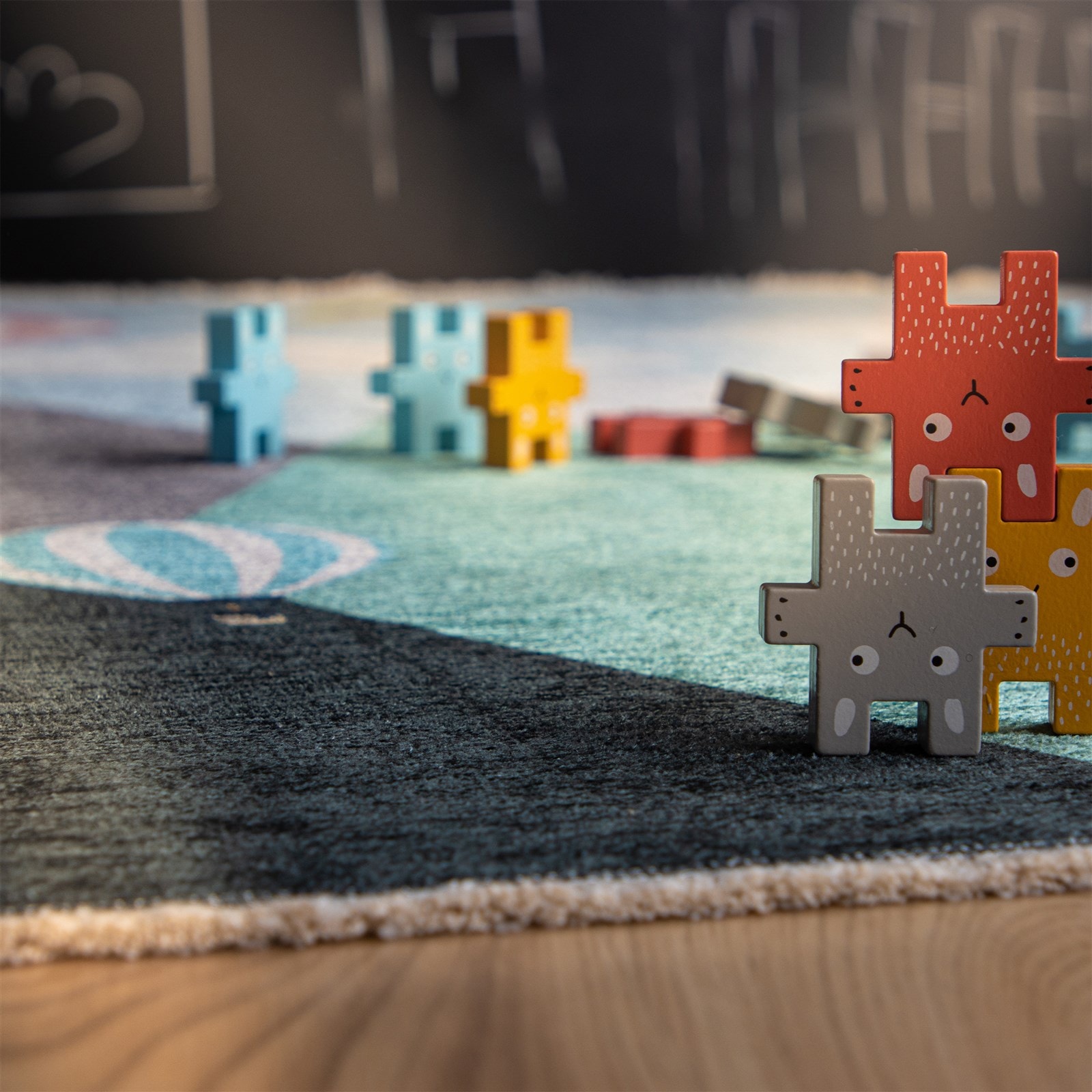 Kayoom Kinderteppich »Joanna 615« rechteckig 6 mm Höhe Kurzflor, Modernes Muster, Deko, Wolle, Heißluftballon