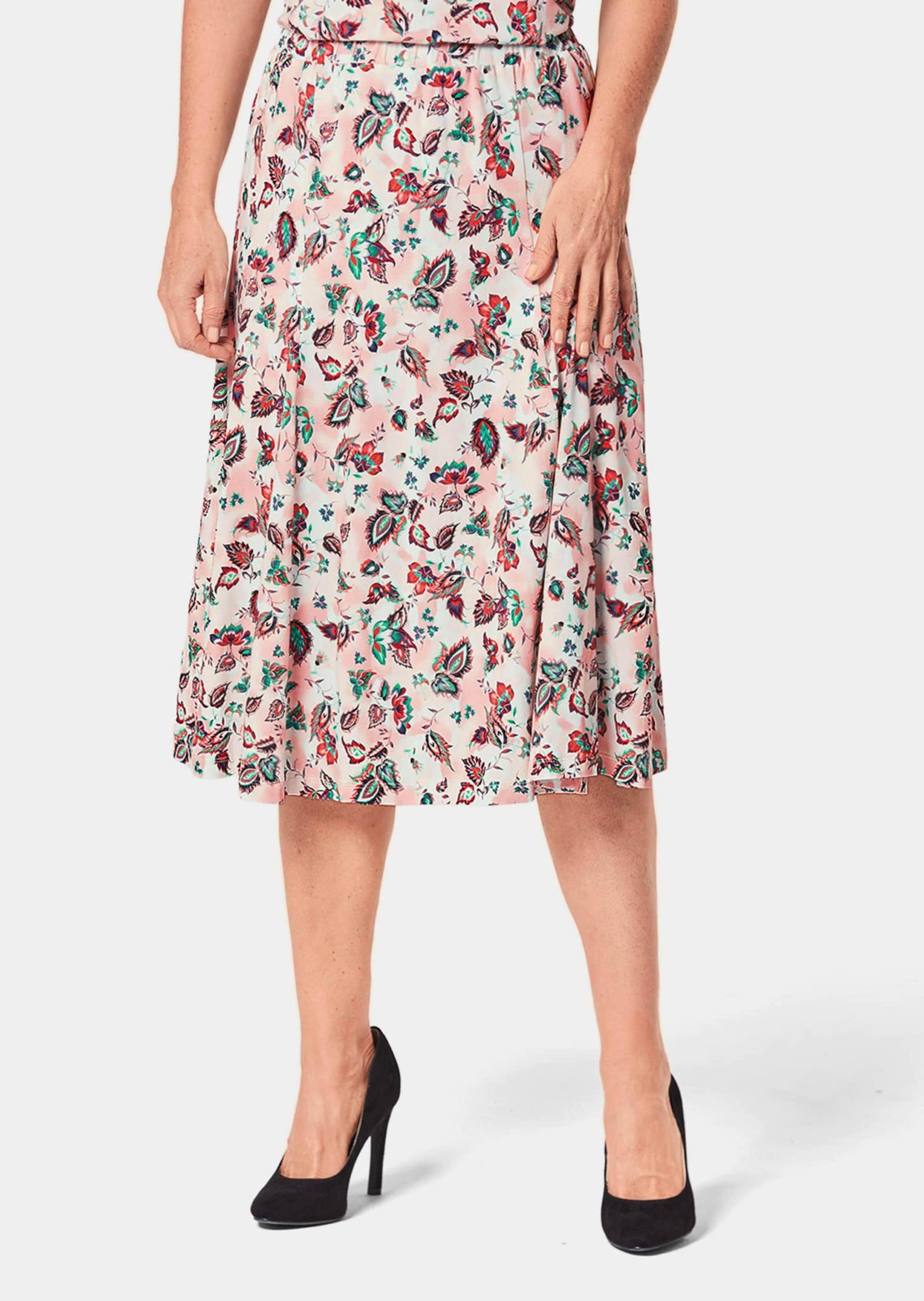 GOLDNER Schlupfrock »Kurzgröße Bequemer Druckrock mit Rundumschlupfbund«