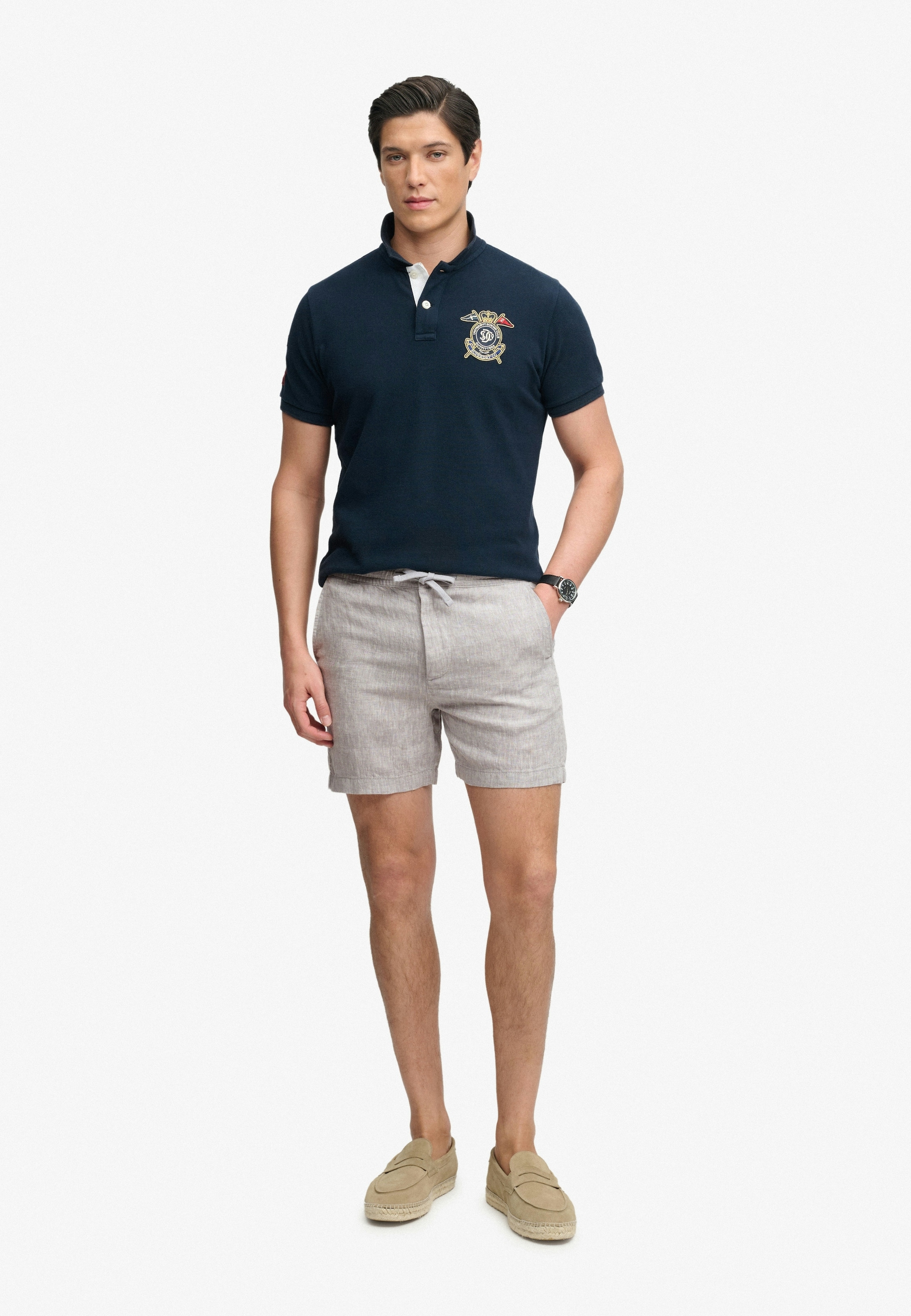 Superdry Shorts »MERCHANT LINEN SHORT«  aus Leinen, Relaxed Fit, mit Reißverschluss