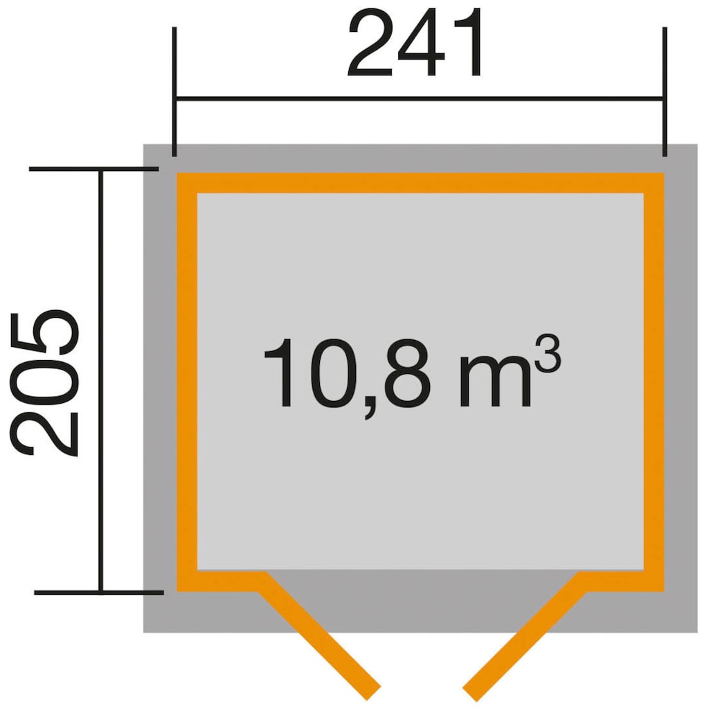 weka Gartenhaus »122 Gr.1 anthrazit«