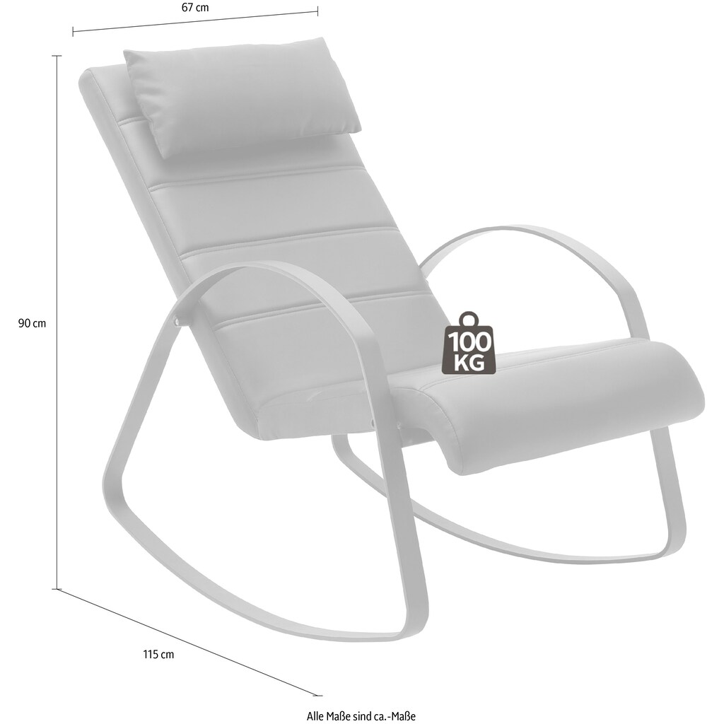 MCA furniture Relaxsessel »Maskat«, Relaxsessel mit Kissen, belastbar bis 110 kg