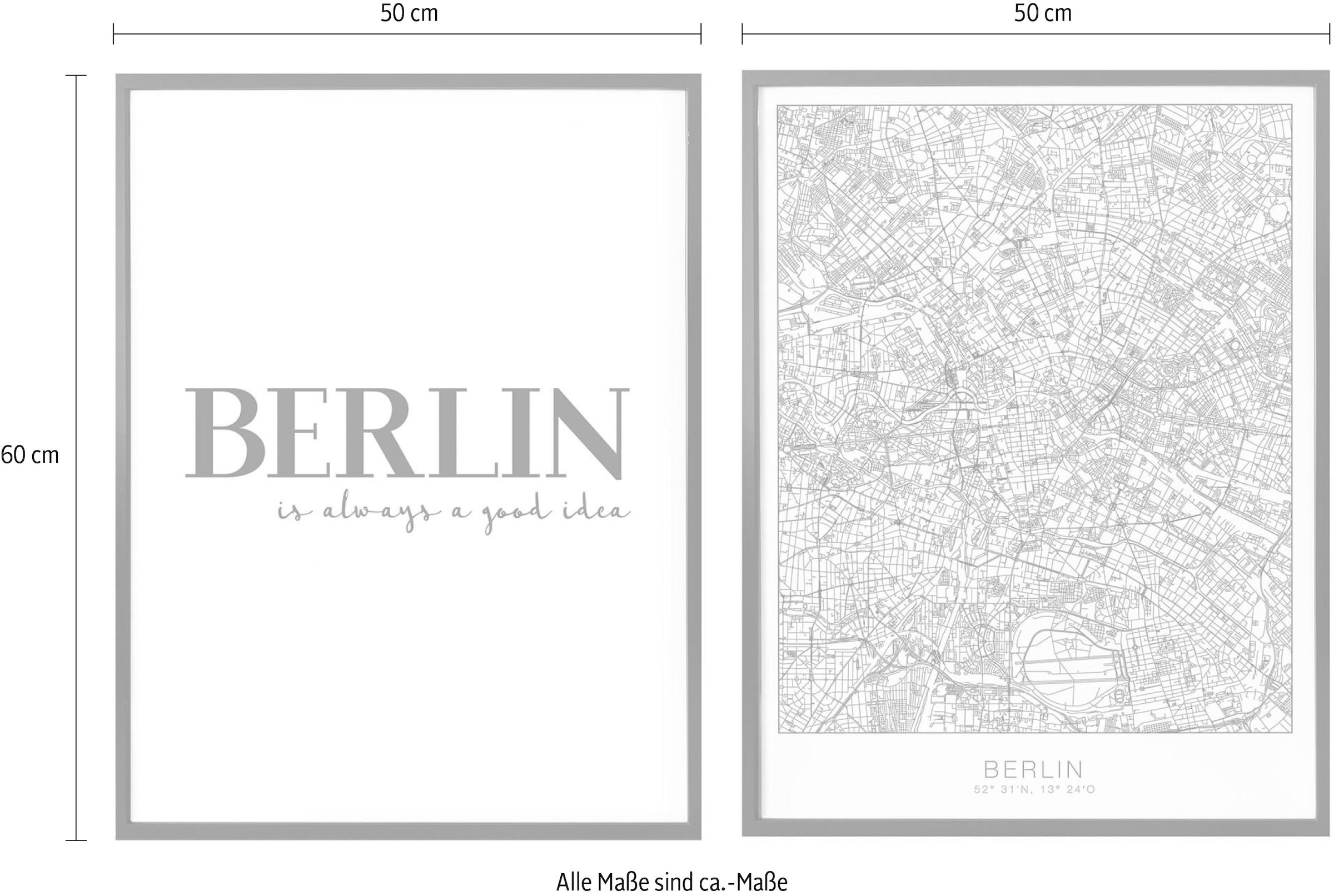 Wandbild, (Set, good is 2 »Berlin idea«, Poster, Raten mit Bild, Wall-Art St.), always bestellen a Rahmen, Wandposter auf Poster