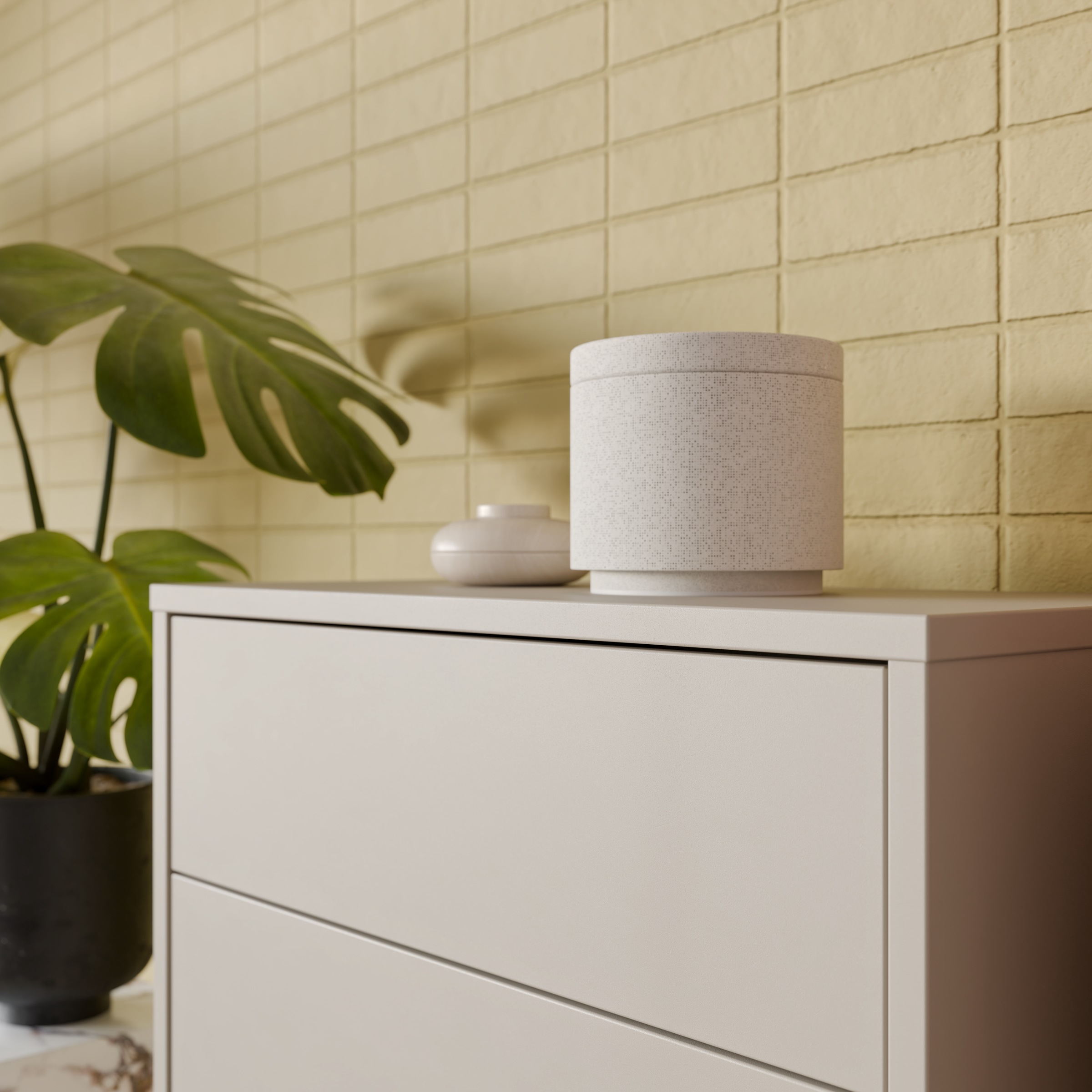 FORTE Kommode »Alice Springs, Kommode 4 Schubkästen B/H/T 74,5/99,1/34,9 cm« Schubkästen mit Vollauszug, Grifflos, Push to open