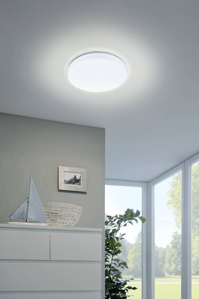 EGLO Deckenleuchte »FRANIA Deckenlampe, weiß, geringe Aufbauhöhe, 1x11,5 Watt, Büro«, 1 flammig, Leuchtmittel LED-Board | LED fest integriert, Wohzimmer, Küche, Esszimmer, Flur, modern, rund, 1100 Lumen, 28x7cm