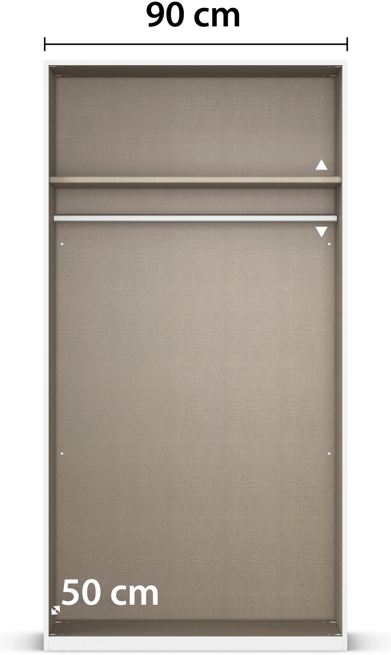 rauch Kleiderschrank »Drehtürenschrank Schrank Garderobe Wäscheschrank Schlafzimmer AVOLA« in 3 verschiedenen Ausstattungen BASIC/CLASSIC/PREMIUM,  mit hochwertigen Stangengriffen in Schwarz aus Metall MADE IN GERMANY