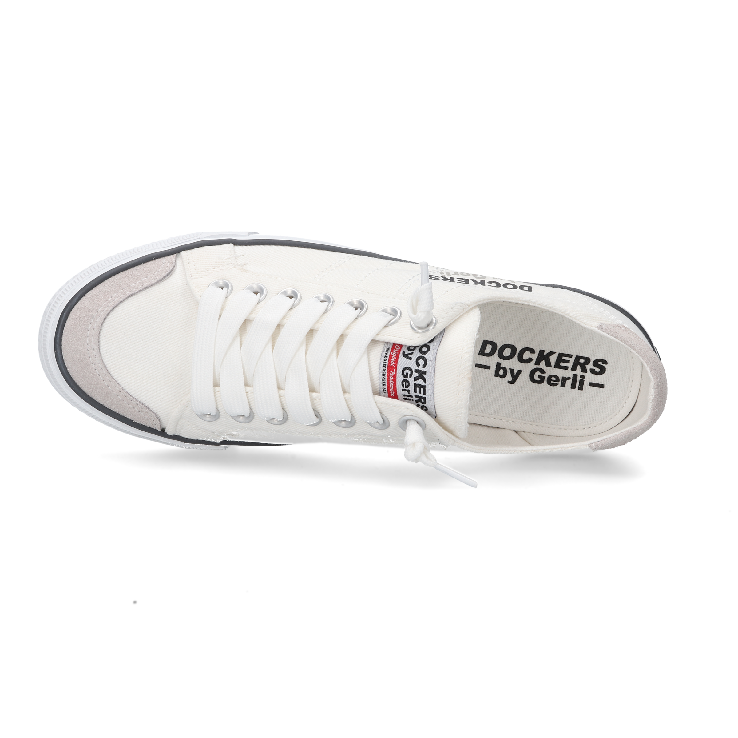 Dockers by Gerli Slip-On Sneaker  , Freizeitschuh, Retro Sneaker, Fake Schnürung, in cooler Jeansoptik