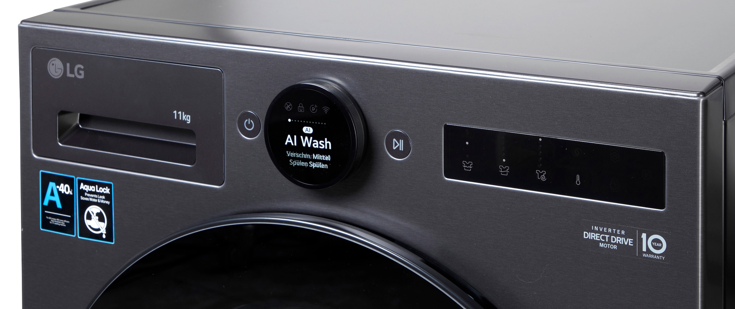 LG Waschmaschine »F4WX801YB« 11 kg 1400 U/min digitales Touchdisplay