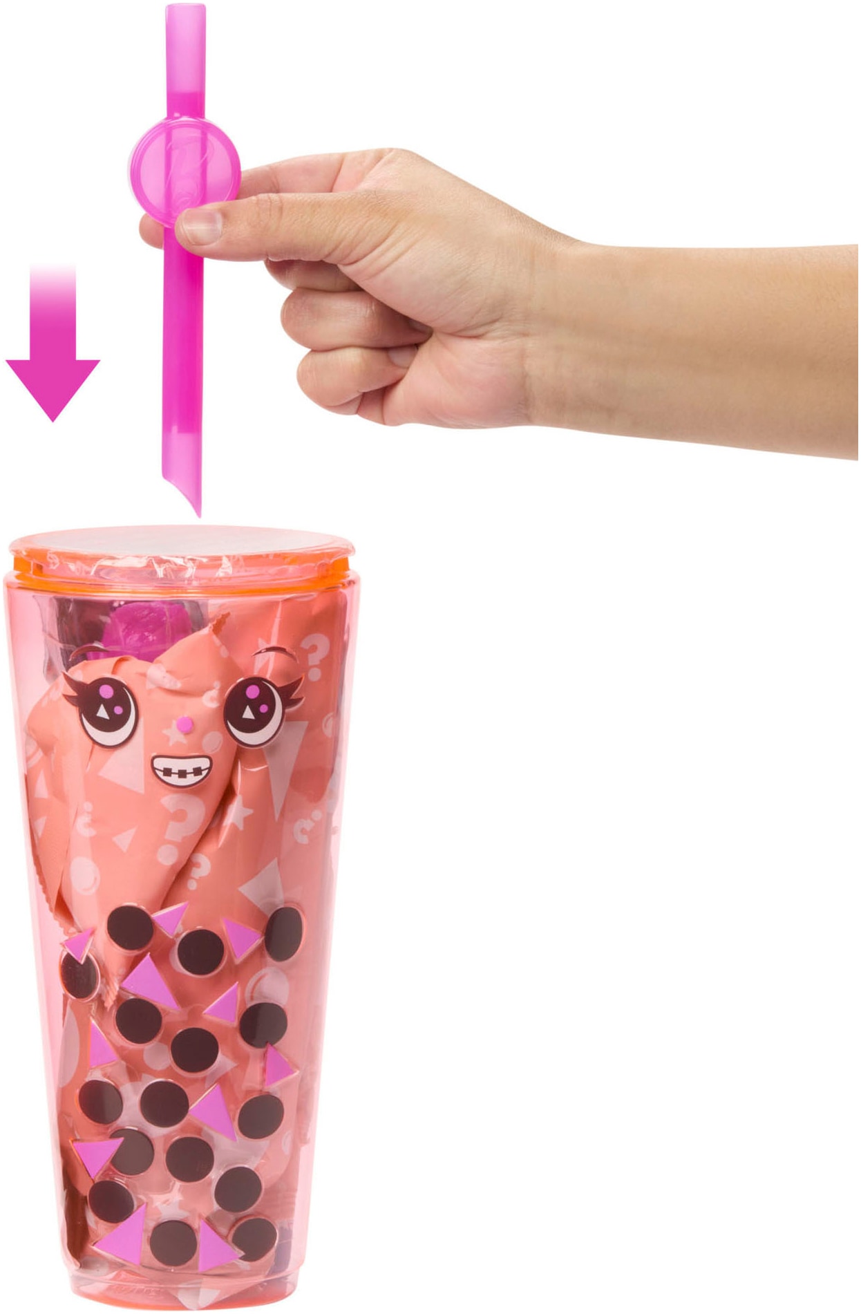 Barbie Anziehpuppe »Pop Reveal Bubble Tea Serie mit duftender Mango-Mochi-Modepuppe«, mit Farbwechseleffekten