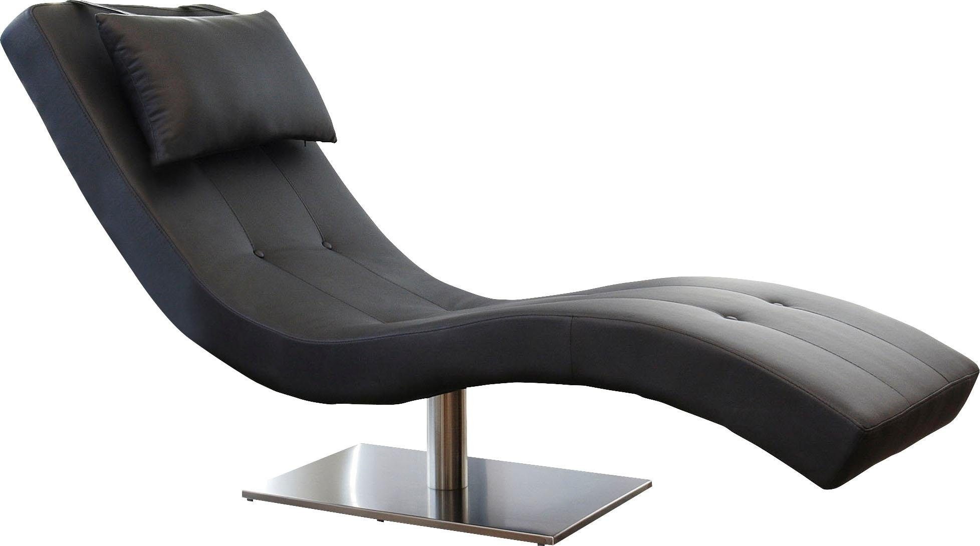 SalesFever Relaxsessel »Komfortabler Loungesessel« mit Nackenkissen, Relaxliege mit modernem Metallfuß