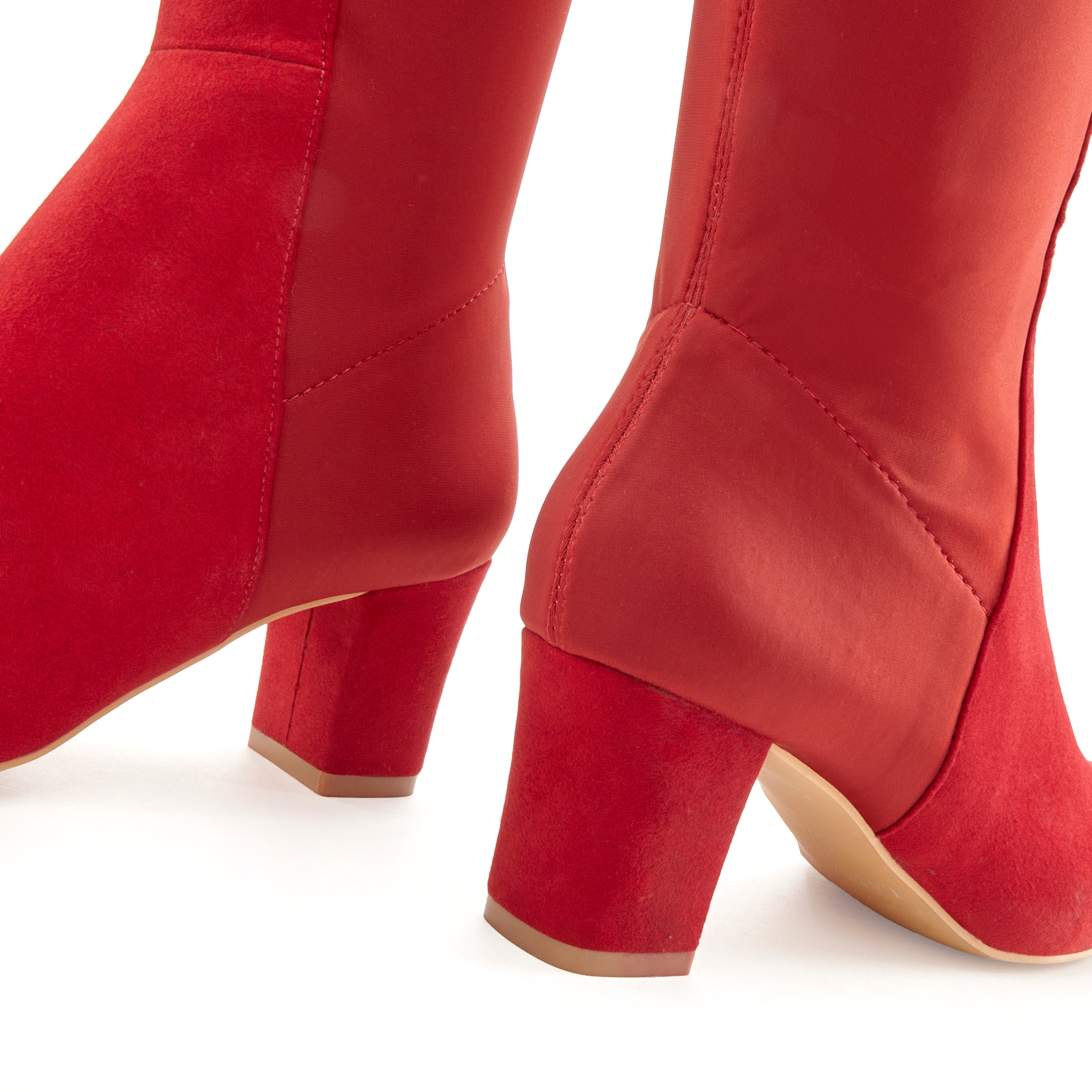 LASCANA Stiefel, mit Stretcheinsatz und Langschaft, Stiefelette, Langer Stiefel VEGAN