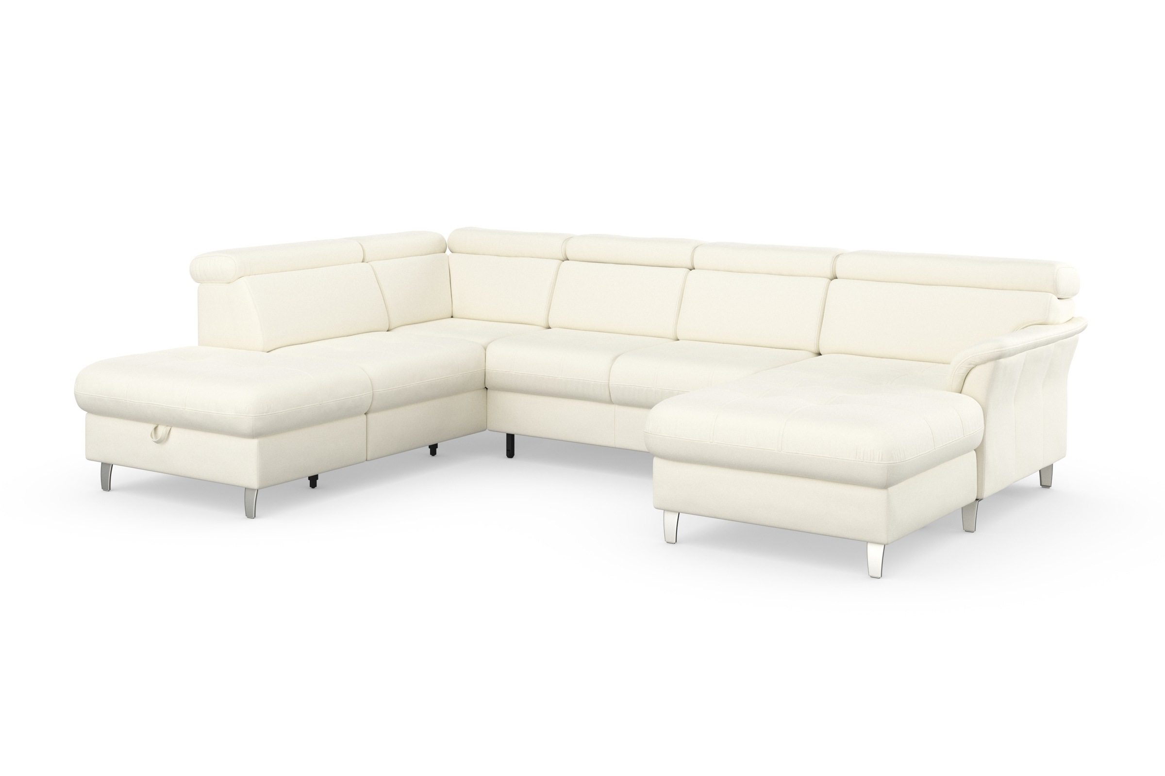 sit&more Wohnlandschaft »Marano U-Form«, inklusive Kopfteilverstellung, wahlweise mit Bettfunktion, Bettkasten