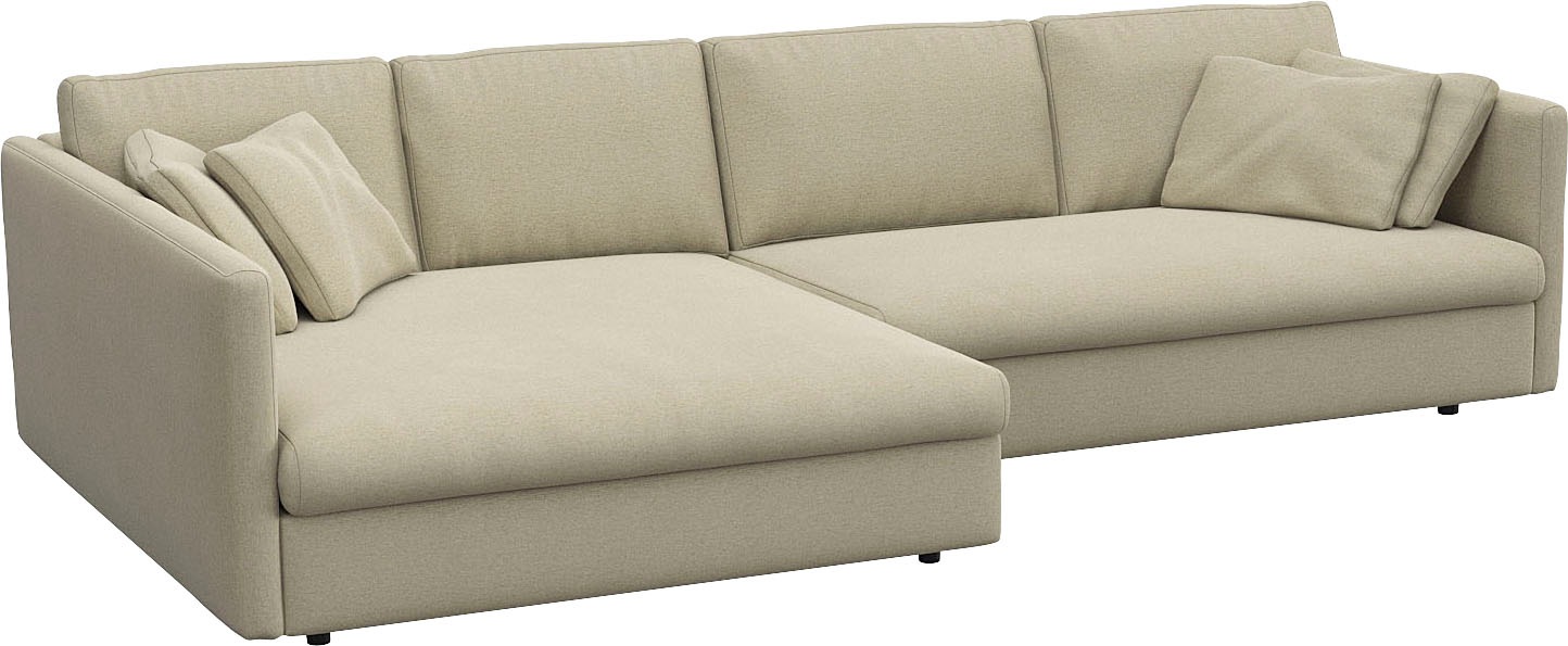FLEXLUX Ecksofa »Lovane«, Weich & anschmiegsam, große Sitztiefe auf Kaltschaum, Dekokissen inkl.
