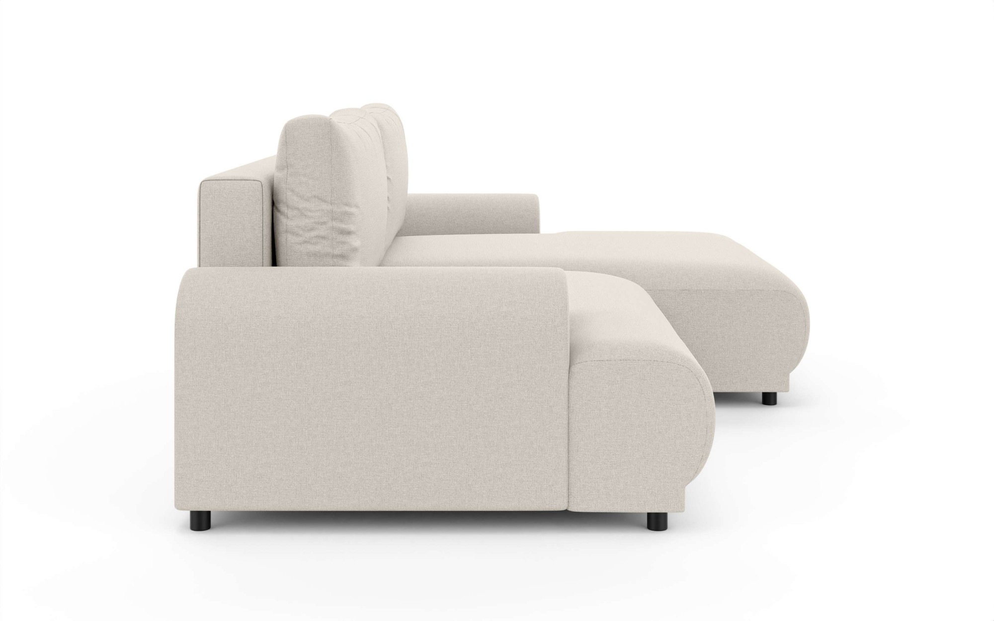 INOSIGN Ecksofa »Marsby, mit Bettfunktion und Bettkasten, Maße: B/H/T 242/65/145 cm«, L-Form mit Wellenunterfederung, Recamiere links oder rechts bestellbar