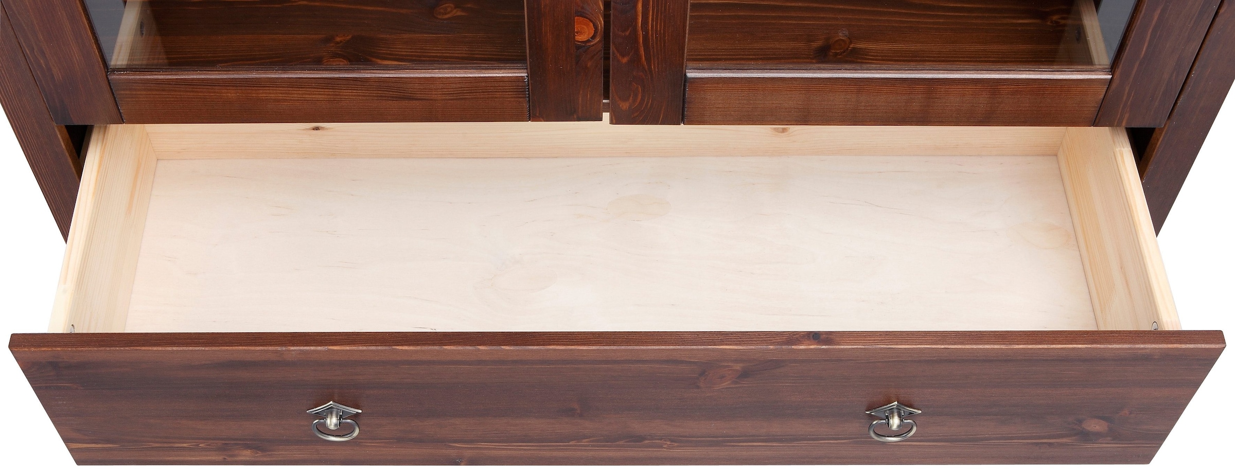 Home affaire Highboard »Gotland«, Vitrine, Breite 101 cm, Türen mit Glaseinsätzen, aus massiver Kiefer