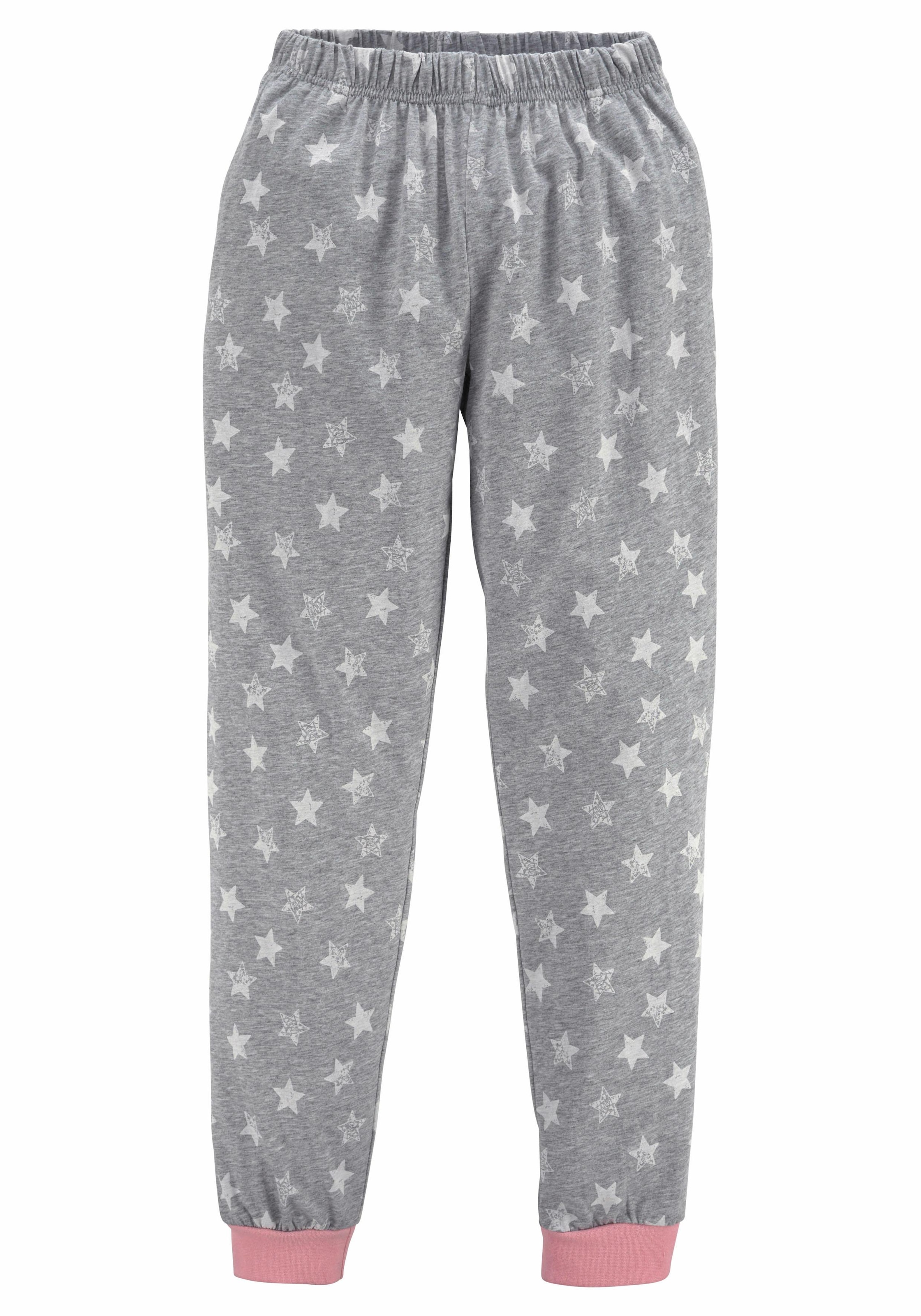 Vivance Pyjama, (2 tlg., 1 Stück), in langer Form mit Sternen Print bei ♕