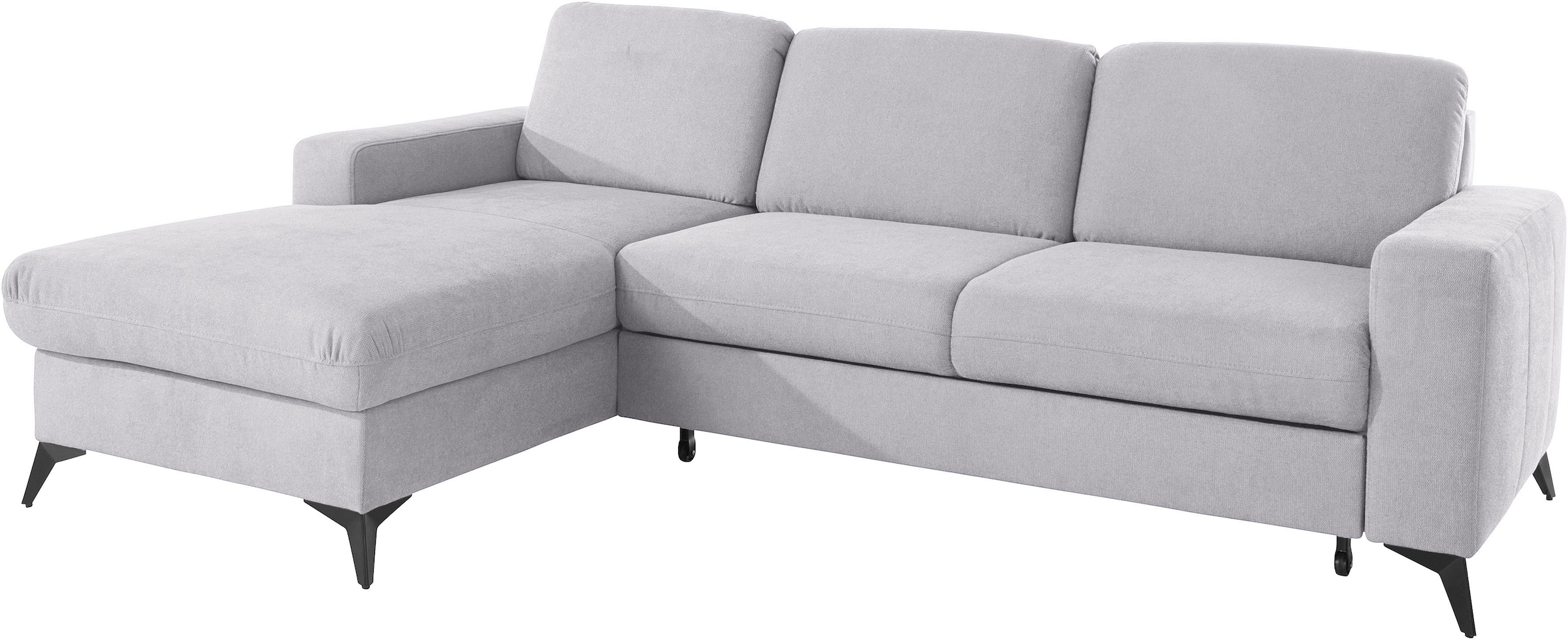 Places of Style Ecksofa »Lolland L-Form«, Wahlweise mit Bettfunktion und Bettkasten, Federkern