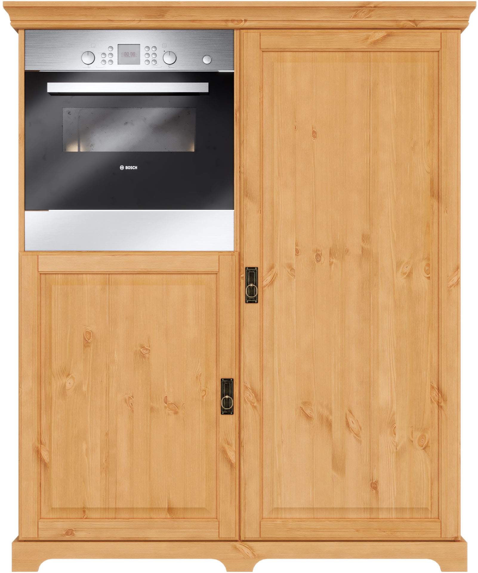 Home affaire Backofen/Kühlumbauschrank »Rügen«, Breite 127 cm, Kiefer massiv, Nische für Kühlschrank