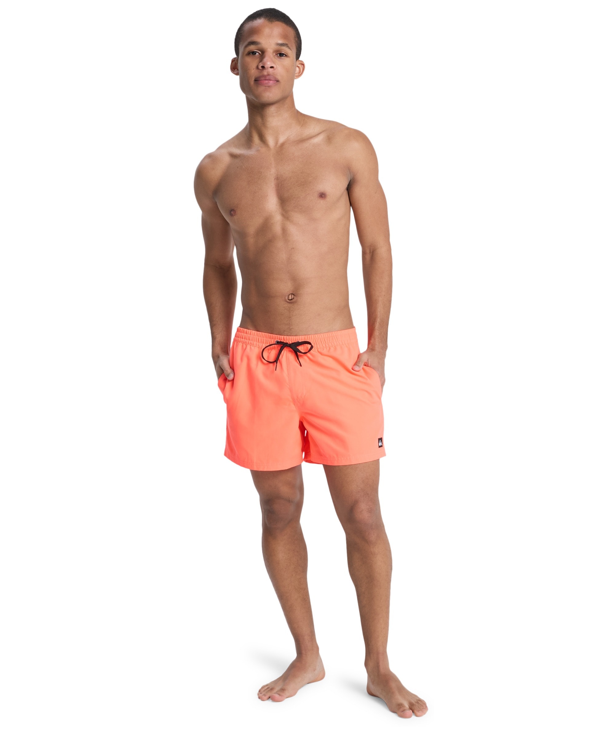 Quiksilver Badeshorts »EVERYDAY VOLLEY 15« unifarbene Optik, mit Brandlabel, schnelltrocknend, normale Leibhöhe