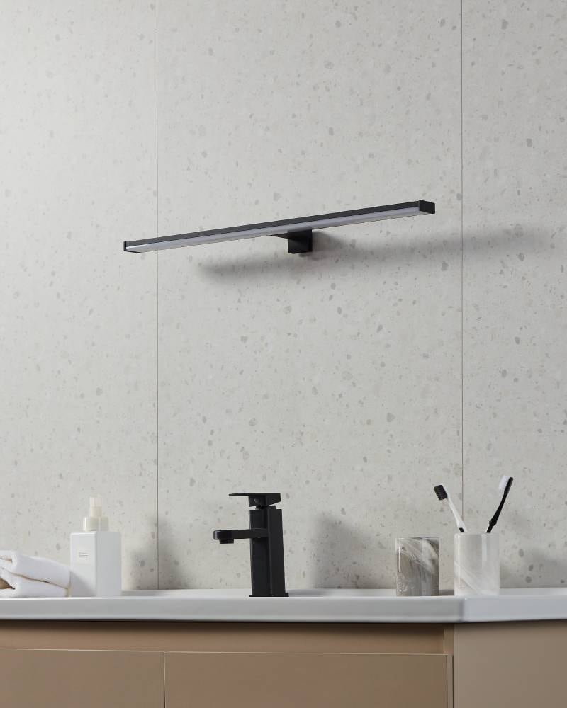 EGLO Spiegelleuchte »PANDELLA 2«, 1 flammig, Leuchtmittel LED-Modul | LED wechselbar, Spiegellampe zum Aufstecken, Lampe in Schwarz, Weiß, IP44, L 60 cm