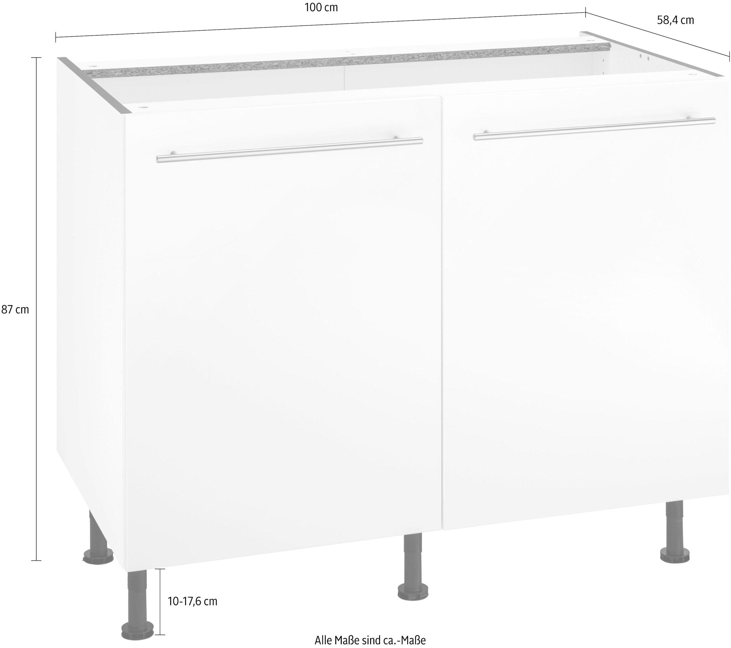 OPTIFIT Unterschrank »Bern« 100 cm breit, mit 2 Türen, mit höhenverstellbaren Füßen