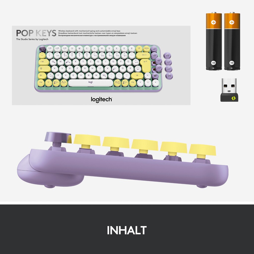 Logitech Tastatur »POP Keys«, (Multimedia-Tasten-Fn-Tasten-Easy-Switch)